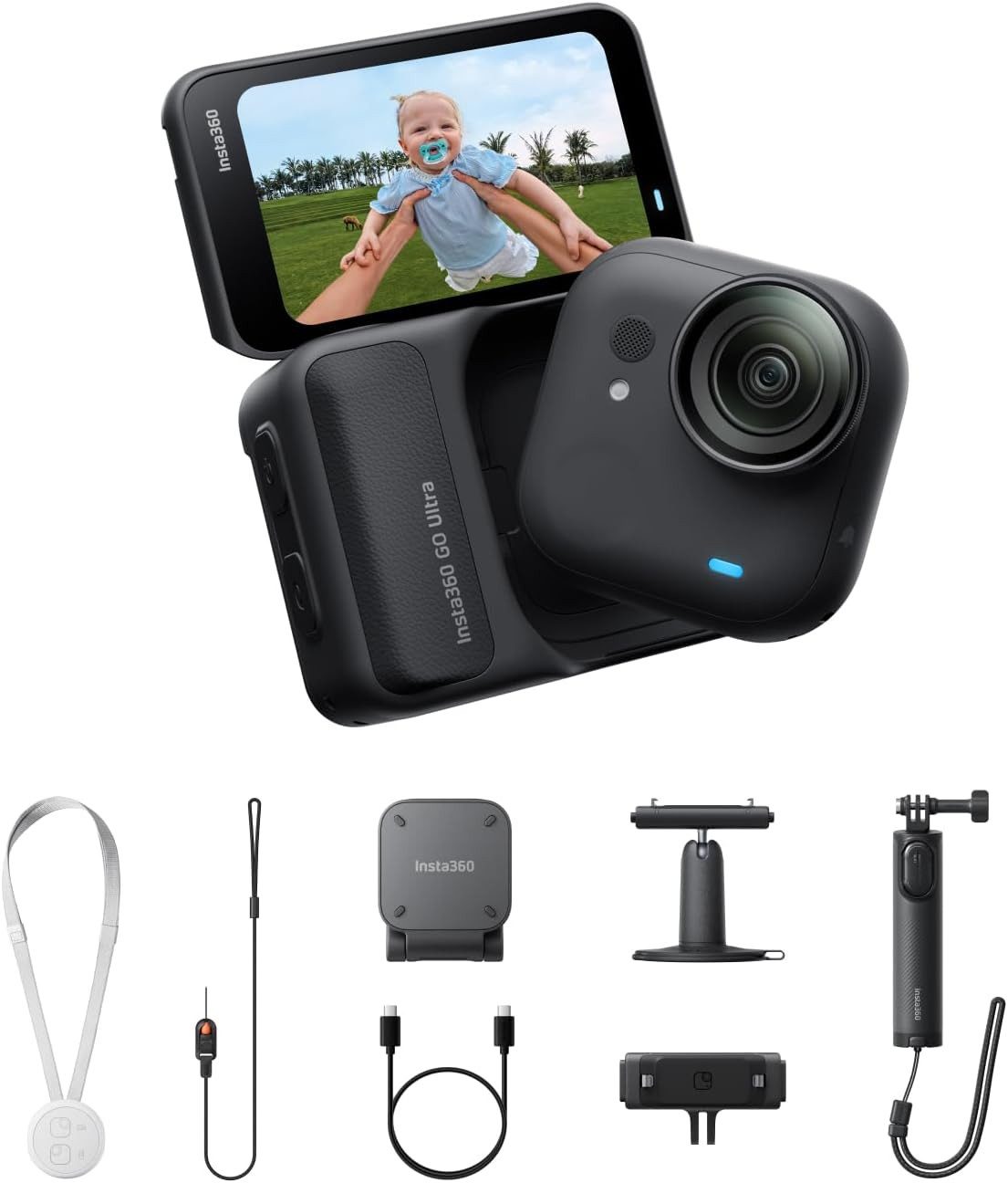 Insta360 Insta360 GO Ultra - freihändige 4K Mini-Cam Action Cam (4K Ultra HD, WLAN (Wi-Fi), Bluetooth)