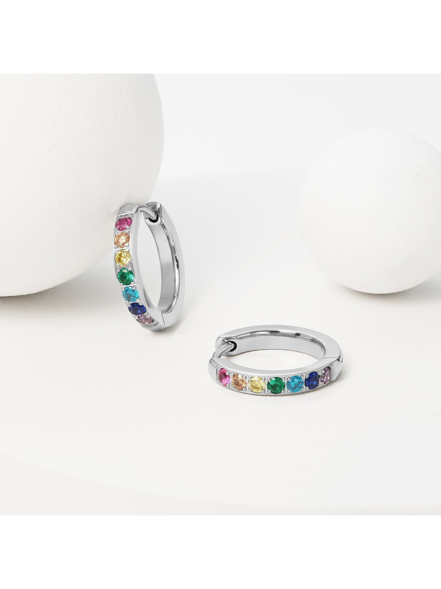 FAVS Paar Creolen FAVS Damen-Creolen Edelstahl 14 Zirkonia (Paar) günstig online kaufen