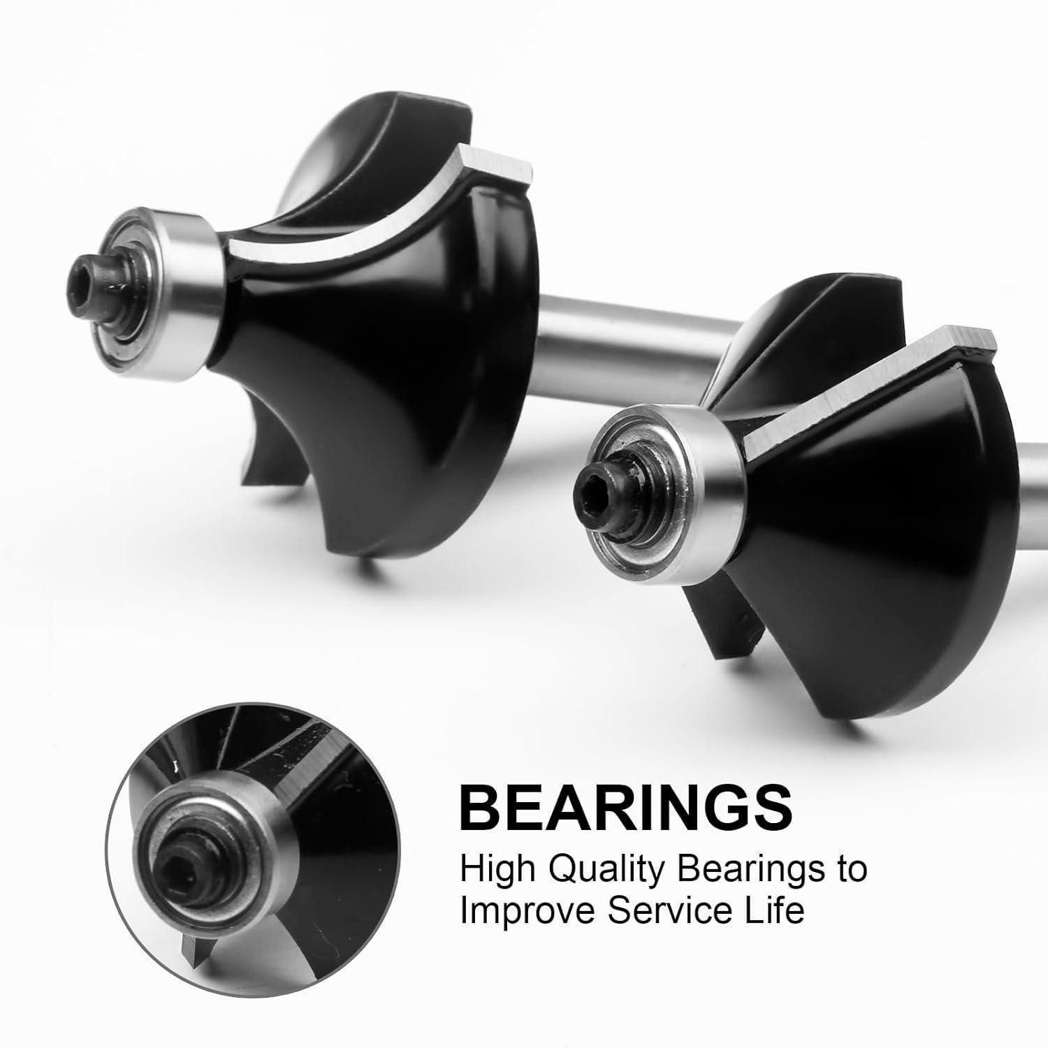 LuxusKollektion Fräsbohrer Fräser Set Holz Hartmetall Fräsersatz Zubehör 30 tlg. 8mm-Schaft