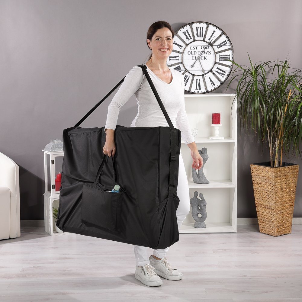 Mucola Massageliege Massageliege 3 Zonen Blau Massagebank Tasche Kosmetikliege Massagebett (Komplett Set, 2-St., Liege mit Transporttasche), einfacher Transport