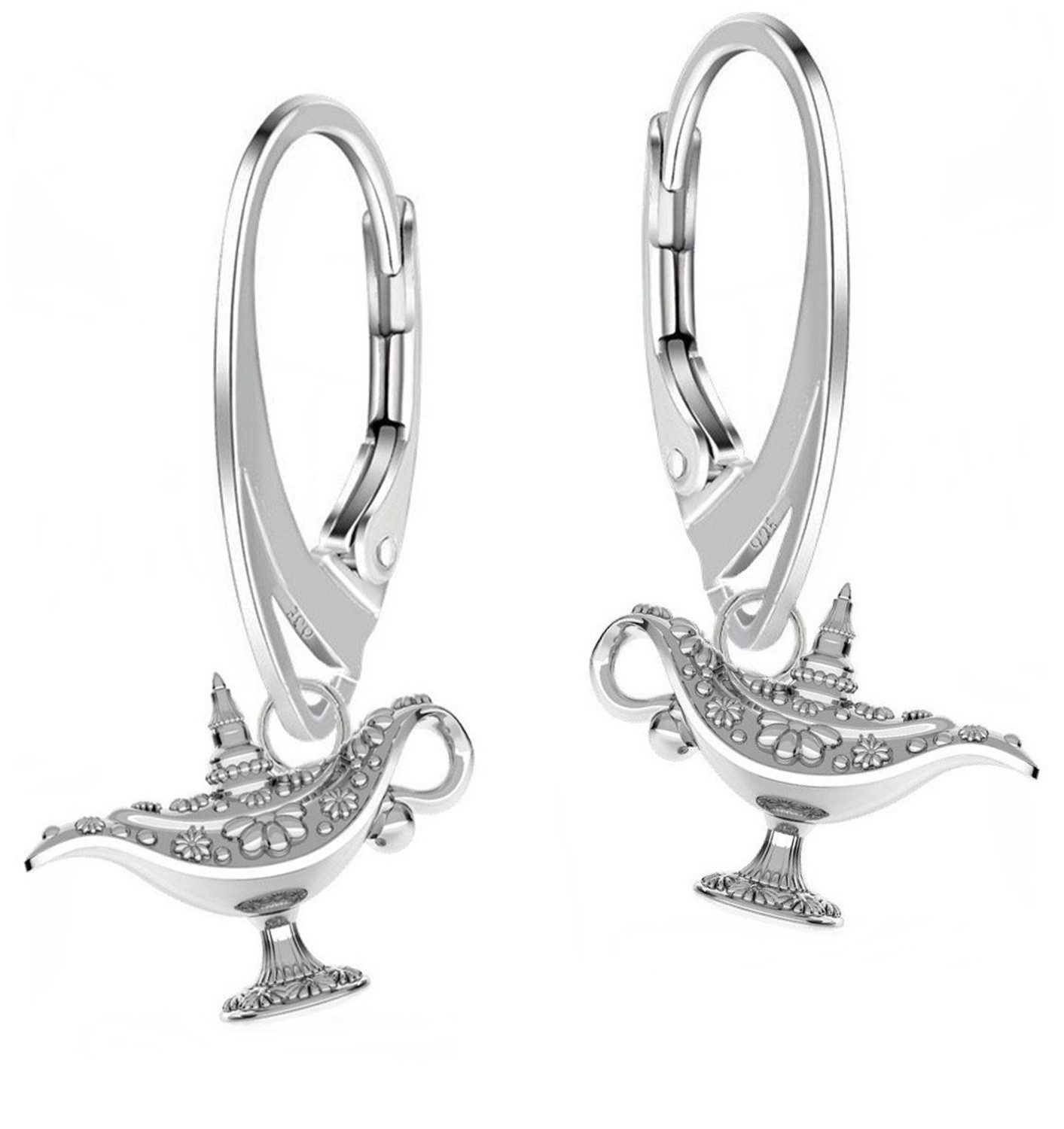 Paar Ohrhänger Mini Wunderlampe Brisur Ohrringe aus 925 Sterling Silber