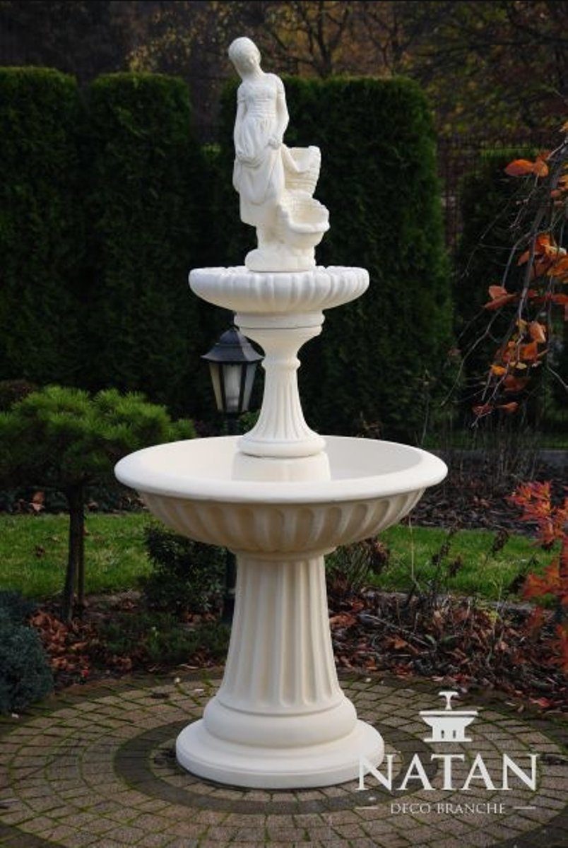 JVmoebel Skulptur Zierbrunnen Springbrunnen 197cm Brunnen Deko Garten