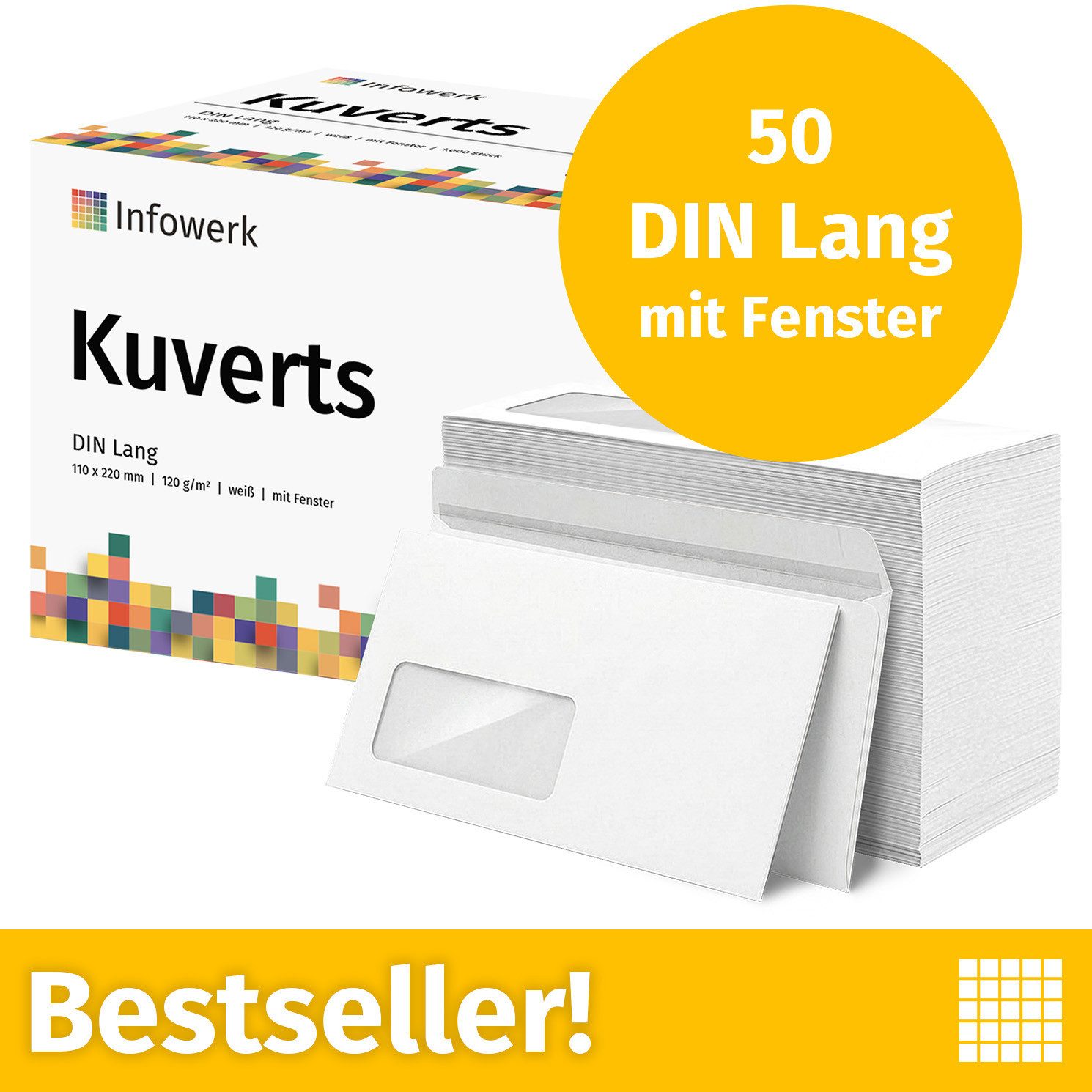 Infowerk Briefumschlag, Mit Fenster