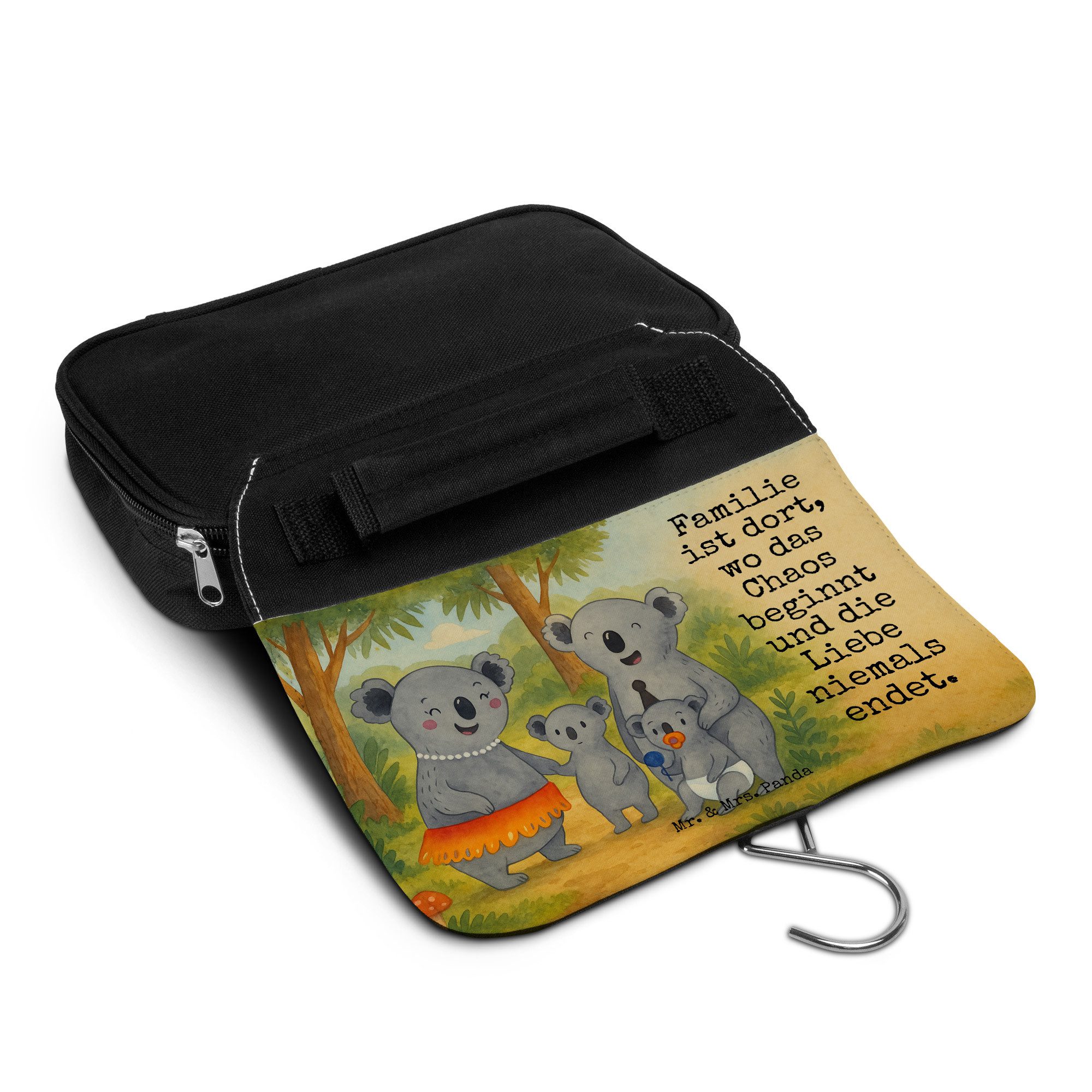 Mr. & Mrs. Panda Kulturbeutel Koala Familie Design, Kosmetiktasche, Weiß, Koalas, Family, beautycas (Packung), Familienzeit Schminktasche Mama