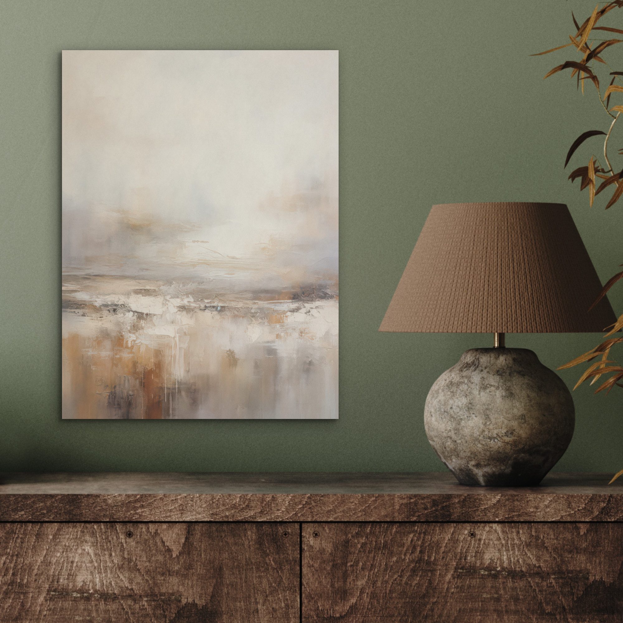 MuchoWow Gemälde Kunst - Industriell - Grau - Braun - Abstrakt, Fotodruck (1 St), Schlafzimmer Deko Aesthetic, Bilder über Bett, 40x30 cm – Bild 3 von 5
