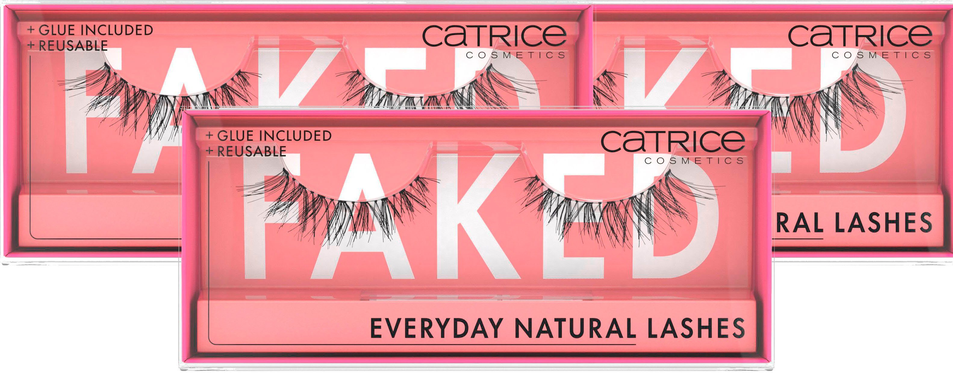 Catrice Bandwimpern Faked Everyday Natural Lashes, Set, 3 tlg.