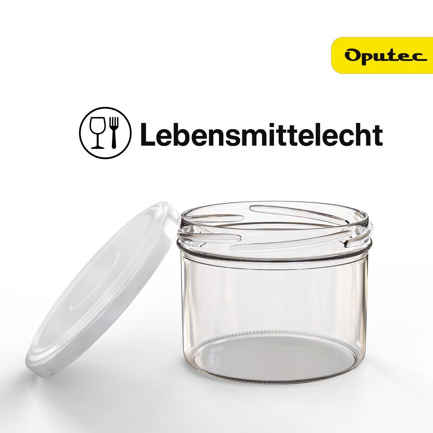 Oputec Einmachglas 100x Schraubdeckel TO82 Weiß - Twist Off Ersatzdeckel für Einmachläser, Metall, (Spar-Set XL, 100 x Ersatzdeckel) – Bild 3 von 5
