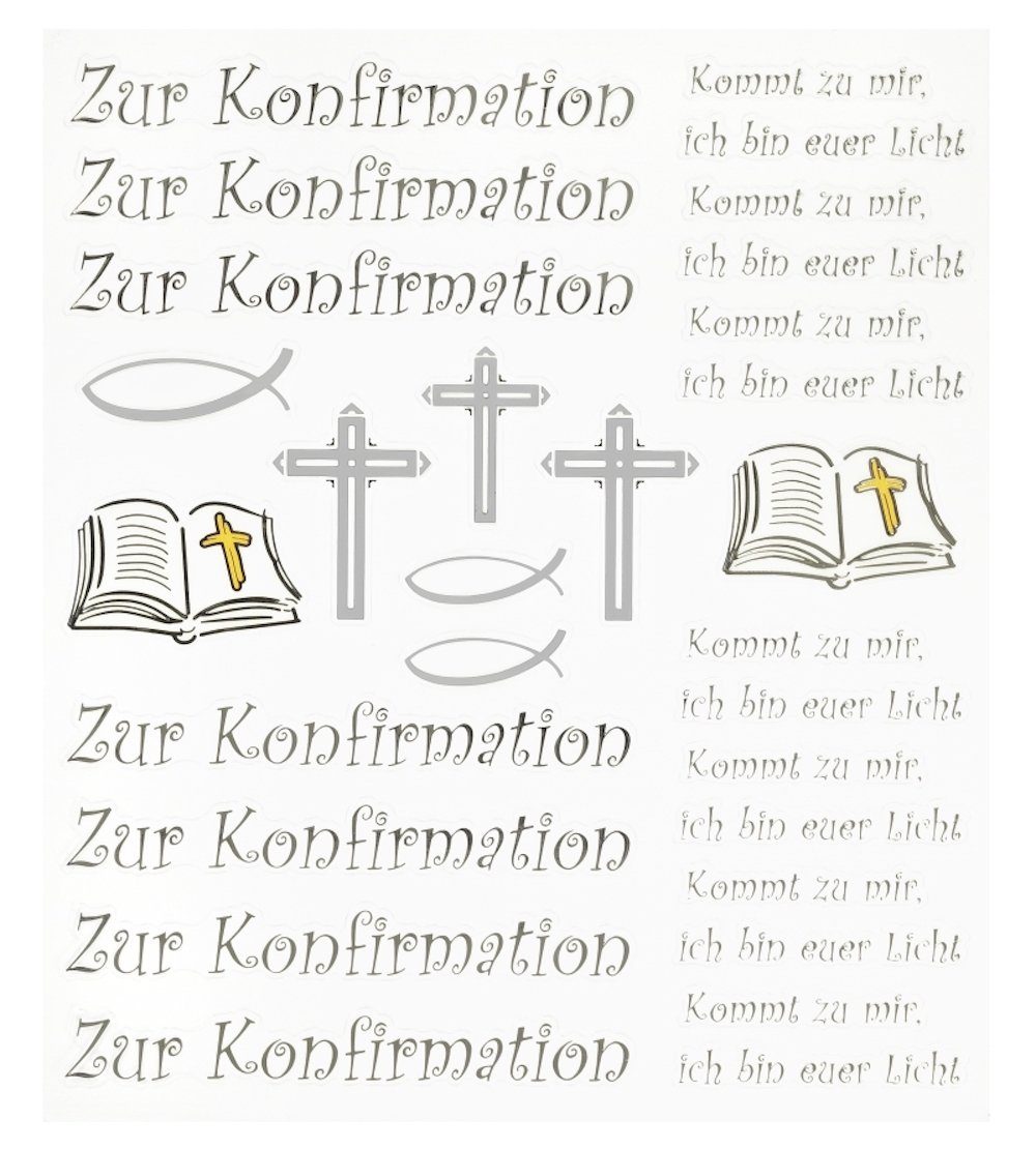 HobbyFun Sticker Sticker Zur Konfirmation 15,5x17cm