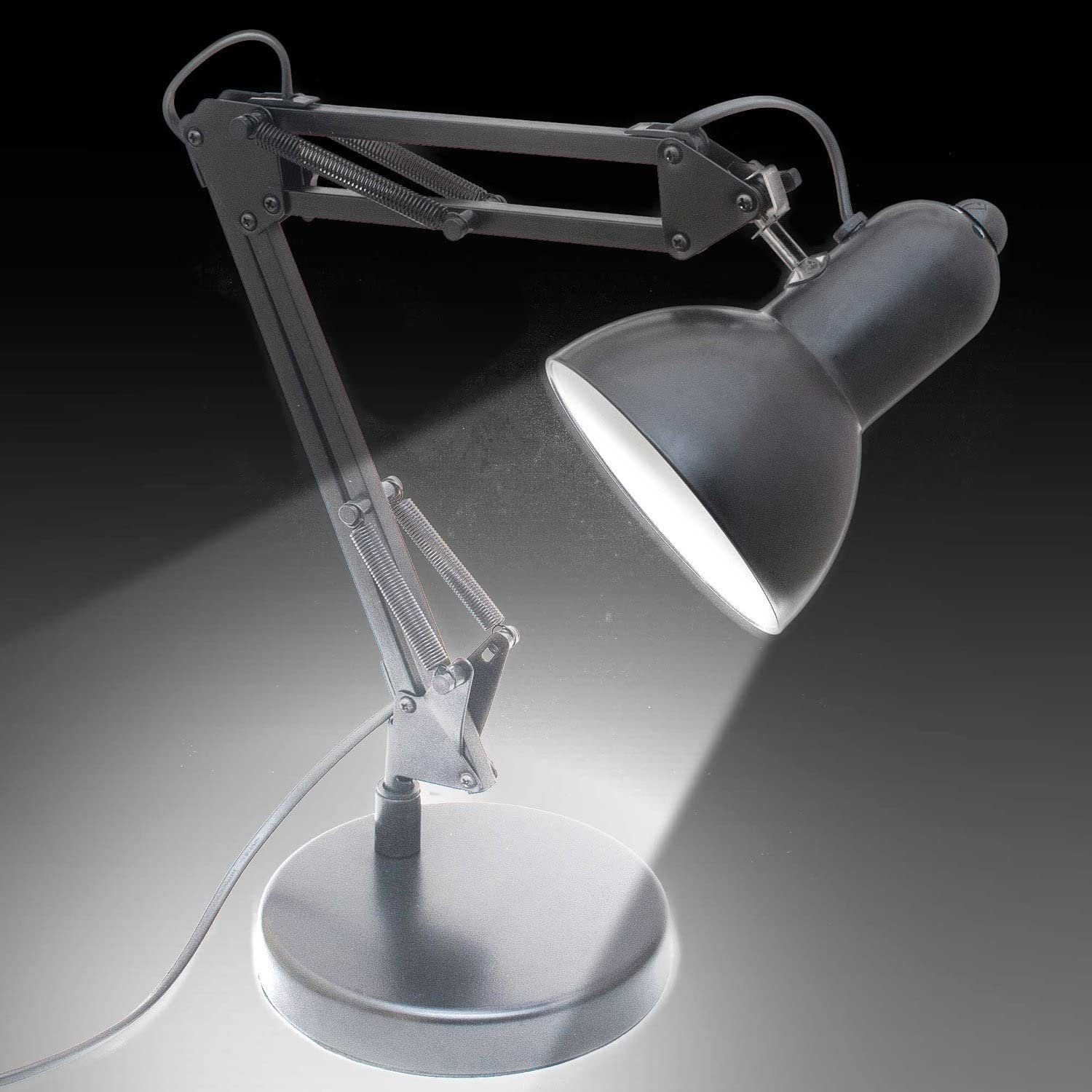Goods+Gadgets LED Schreibtischlampe LED Schreibtischlampe mit Arm–Verstellbare Tischlampe für Büro & Home, mit Gelenk-Arm aus Metall inkl. LED Glühbirne, Arbeit – Bild 5 von 5