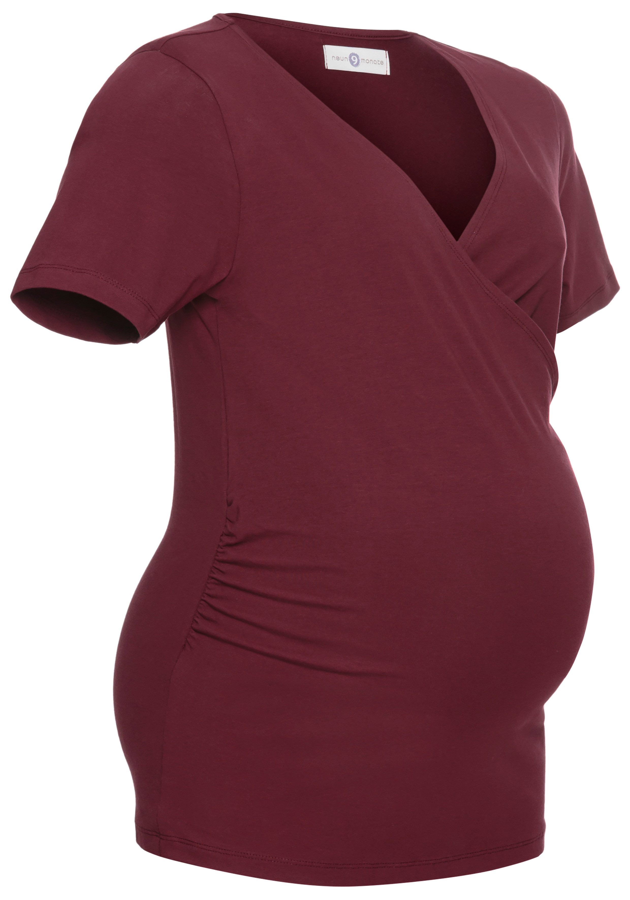 Nine-month maternity shirt, 2-pack T-shirts for pregnancy and breastfeeding (pack, 2-piece, 2), for comfortable breastfeeding