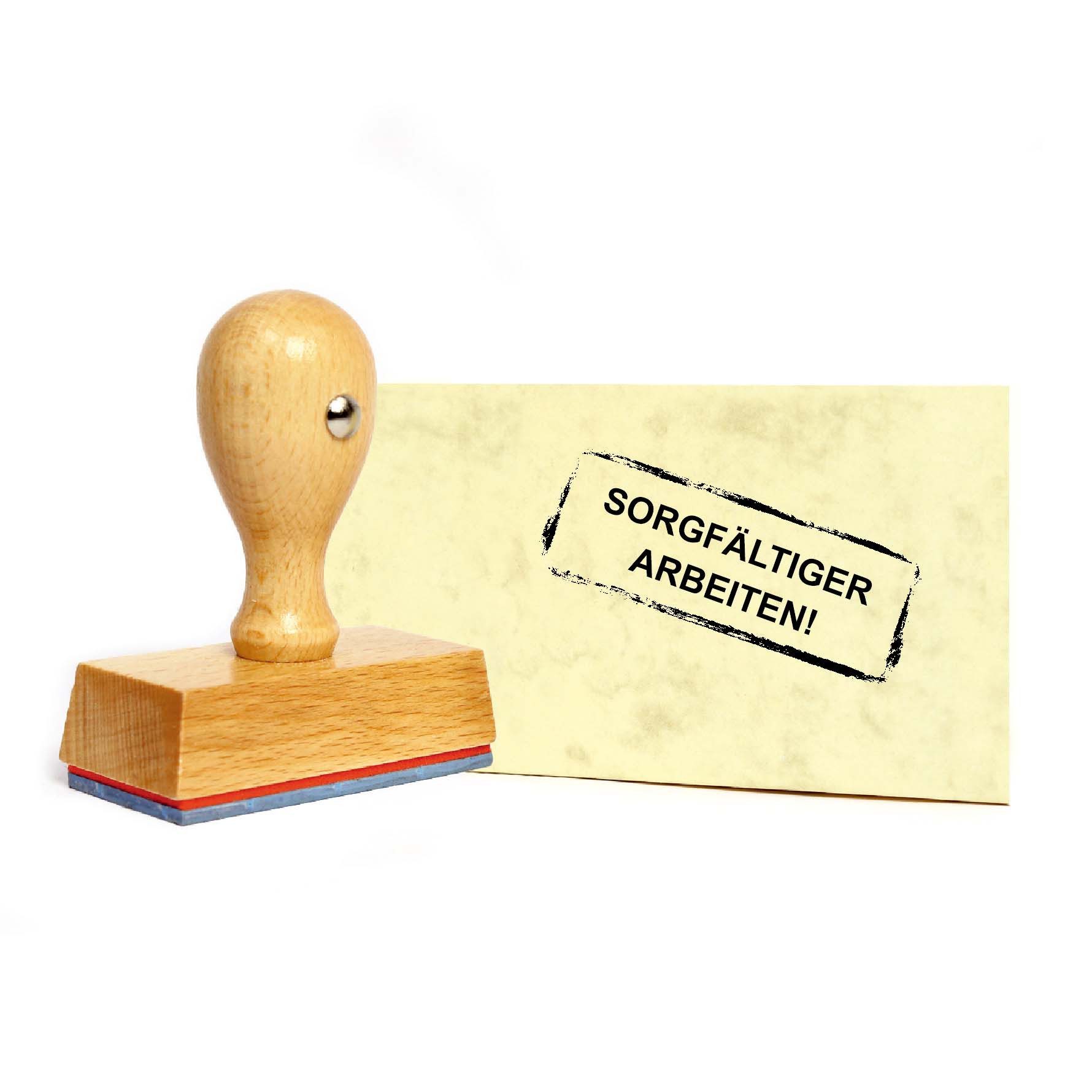 Dekolando Stempel Lehrerstempel SORGFÄLTIGER ARBEITEN Bürostempel