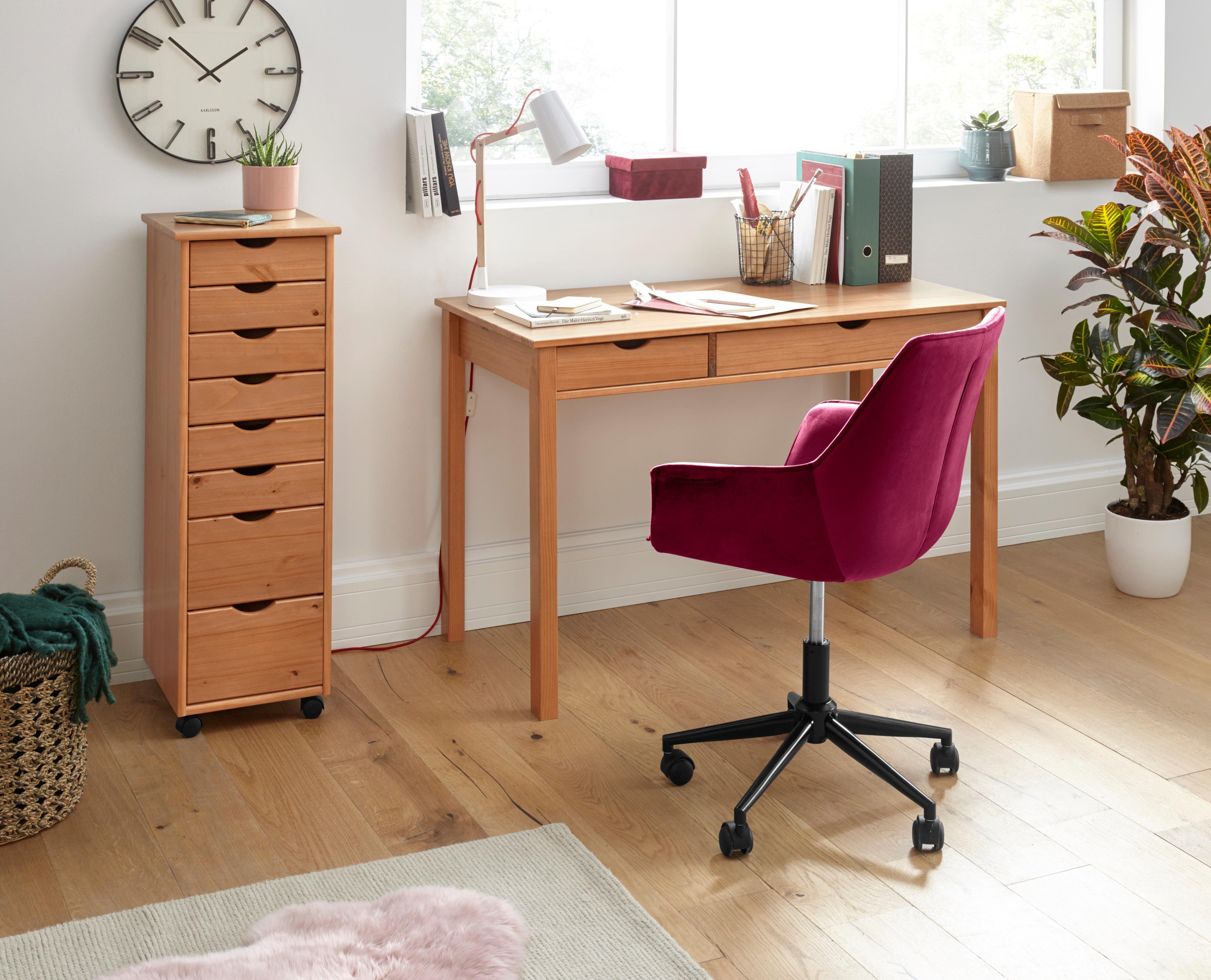 OTTO home Kommode Gava, massives Kiefernholz, mit vielen Stauraummöglichkeiten, Breite 34 cm