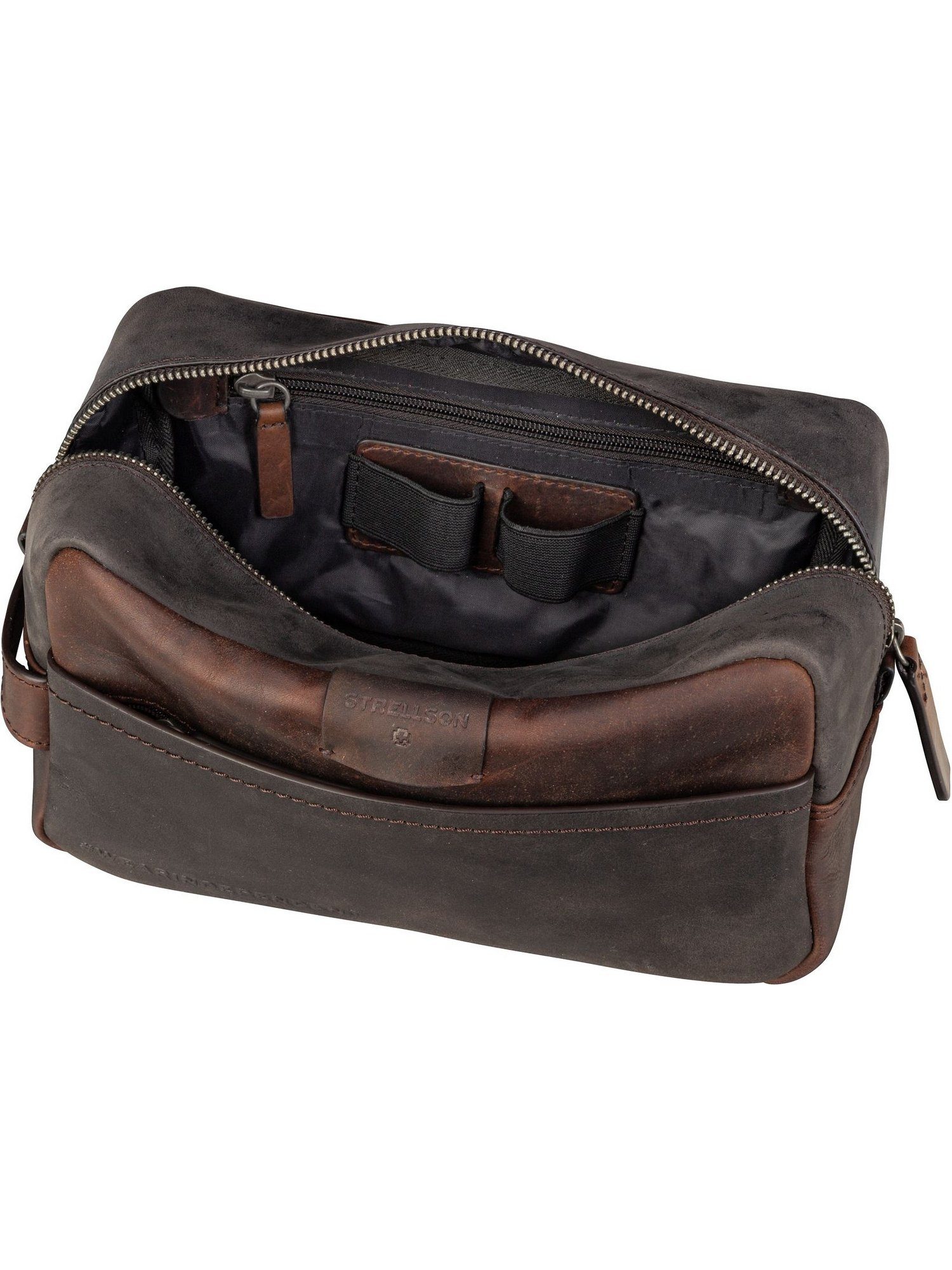 Strellson Dark Brick Lane SHZ Kulturbeutel Brown Washbag Dick