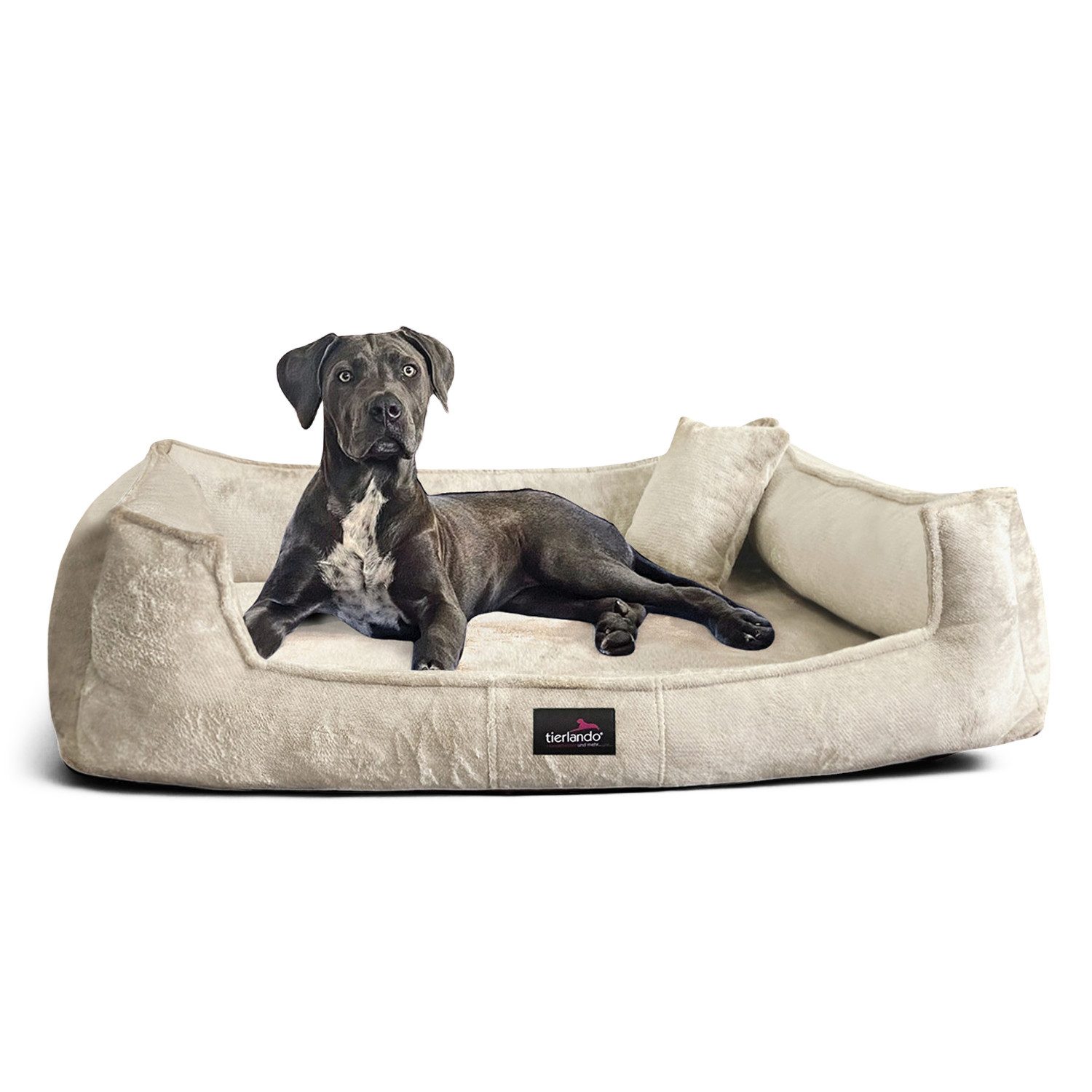 tierlando® Tierbett Orthopädisches Hundebett FRANKLIN Kuscheliger Teddy-Stoff - Hundesofa