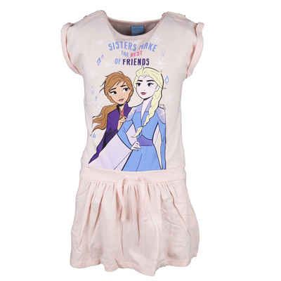 Disney Frozen Sommerkleid »Anna und Elsa Kinder Kleid« Gr. 98 bis 128, in Rosa oder Gelb