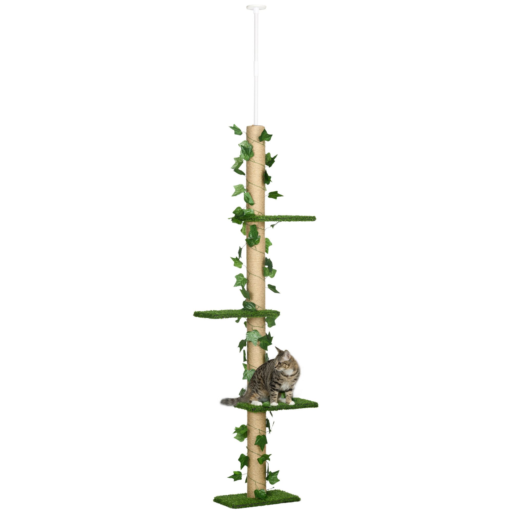 PawHut Kratzbaum Katzenkratzbaum Deckenhoch, 202-242 cm, günstig online kaufen
