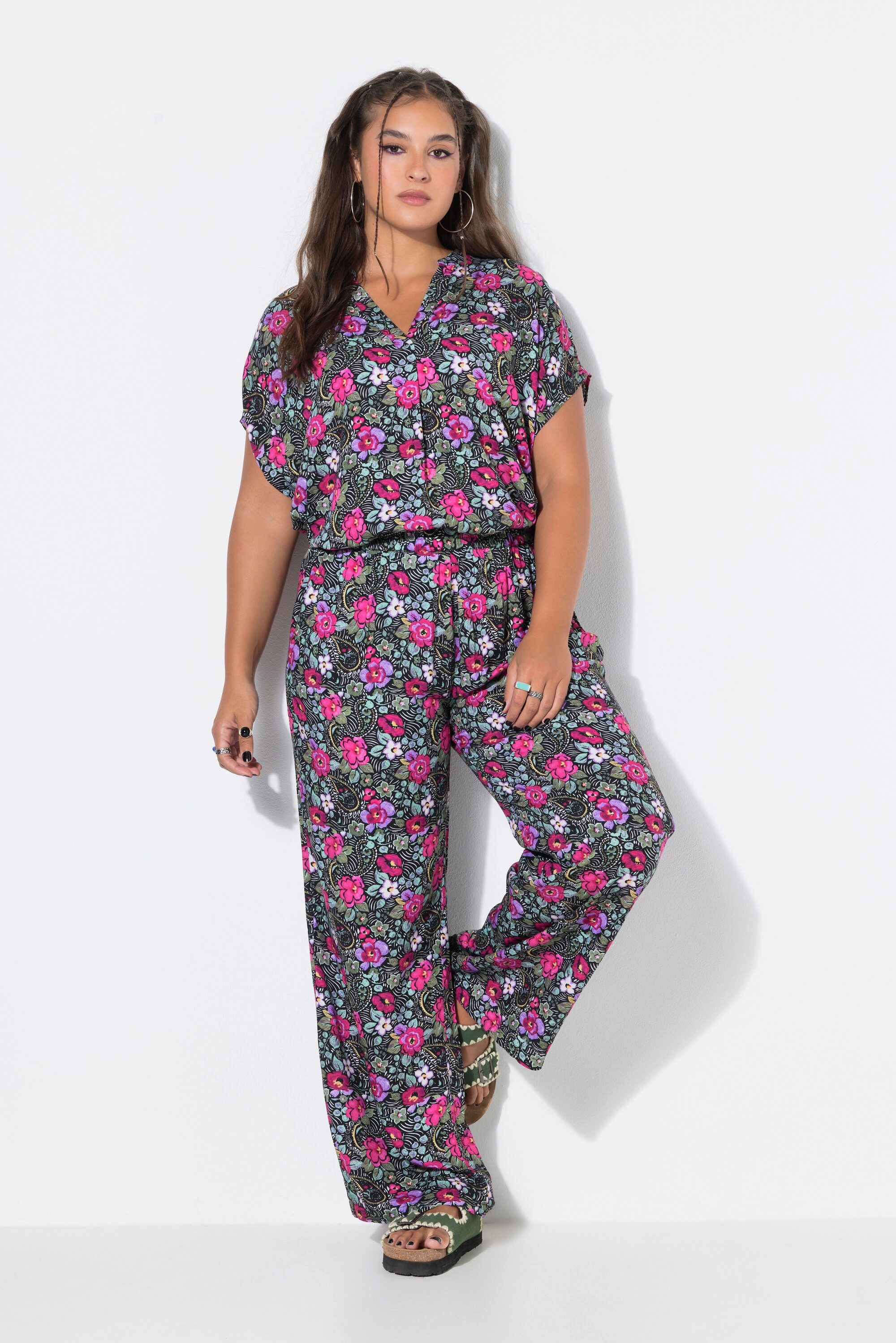 Studio Untold Schlupfhose Palazzohose wide Legs Flowers – Bild 4 von 4