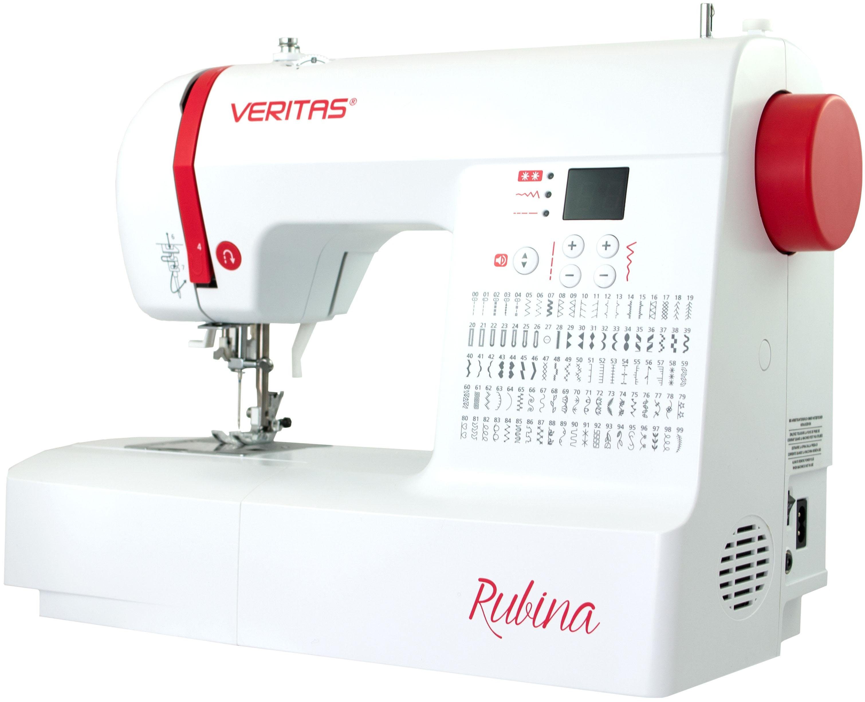 Veritas Computer-Nähmaschine Nähmaschine RUBINA, computergesteuert, 100 Programme, 100 Nähprogramme