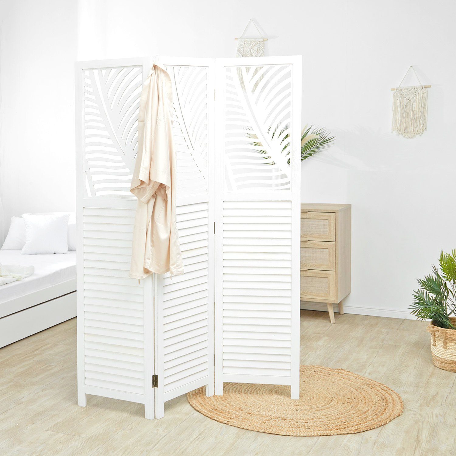 Homestyle4u Paravent Raumteiler B/H/T 120x170x2,2 cm günstig online kaufen