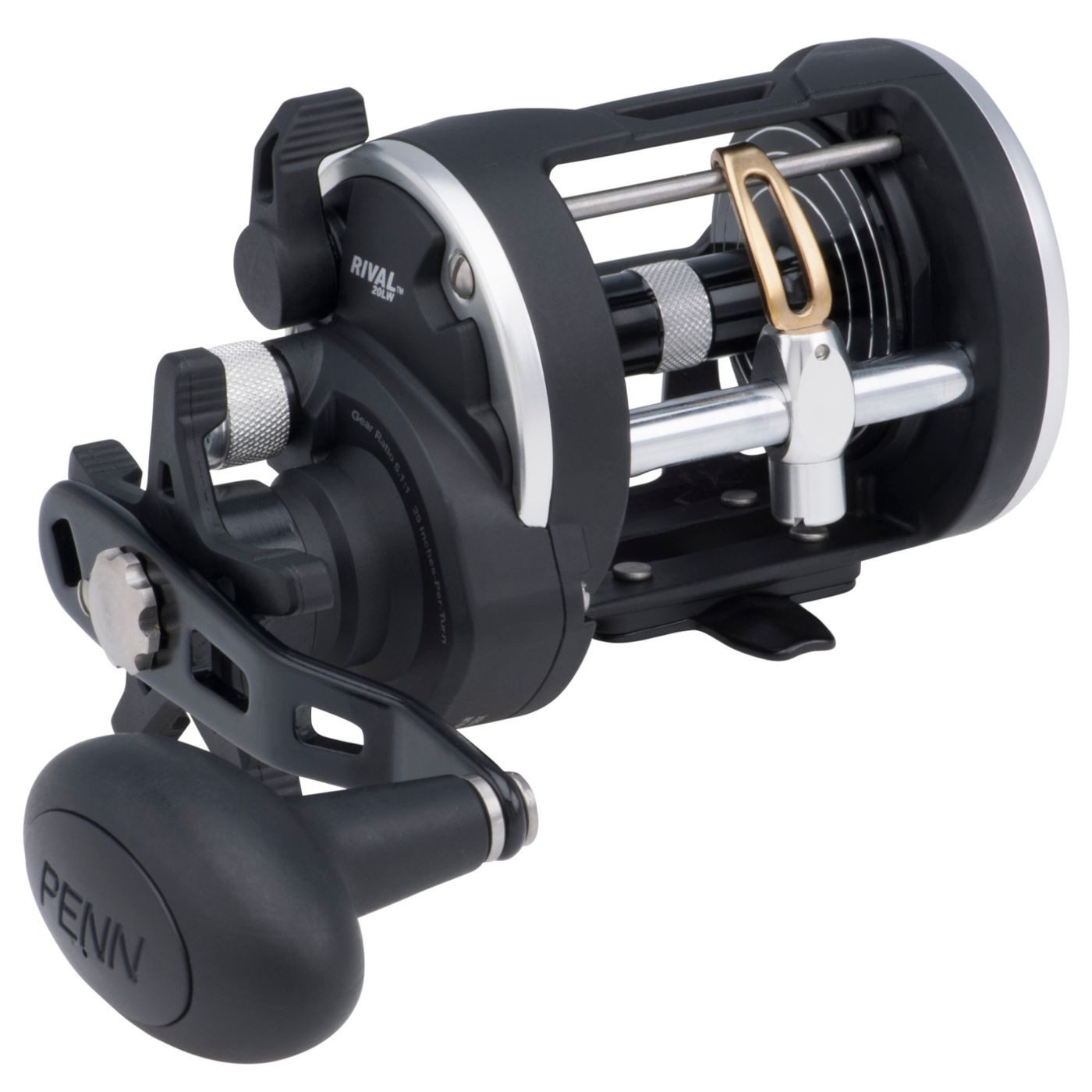 Multirolle Penn Rival 20 Level Wind Reel - Rechtshand Multirolle