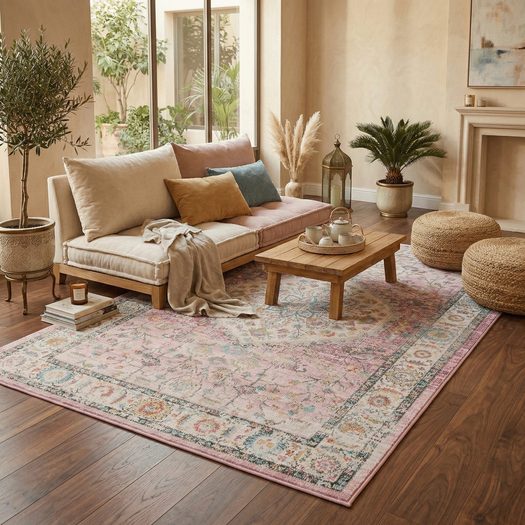 Pergamon Outdoorteppich Indoor Outdoor Teppich Lagos Vintage, Rechteckig, Höhe: 4 mm