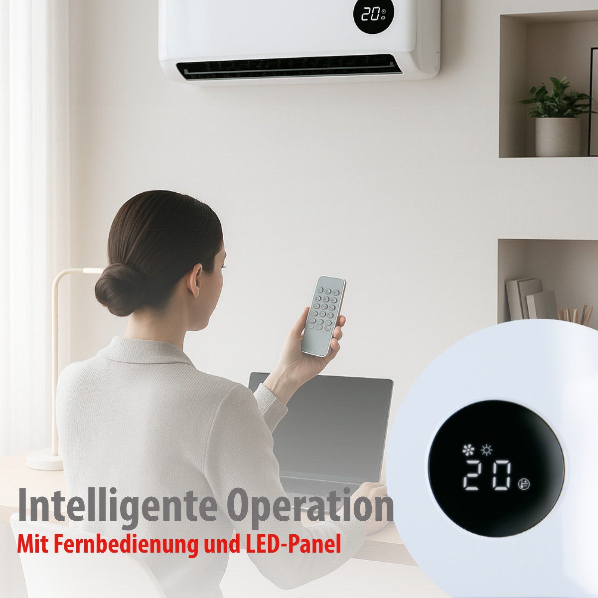 Alpina Heizgerät alpina Heizlüfter – Wandventilator leise mit Timer – Bild 5 von 5