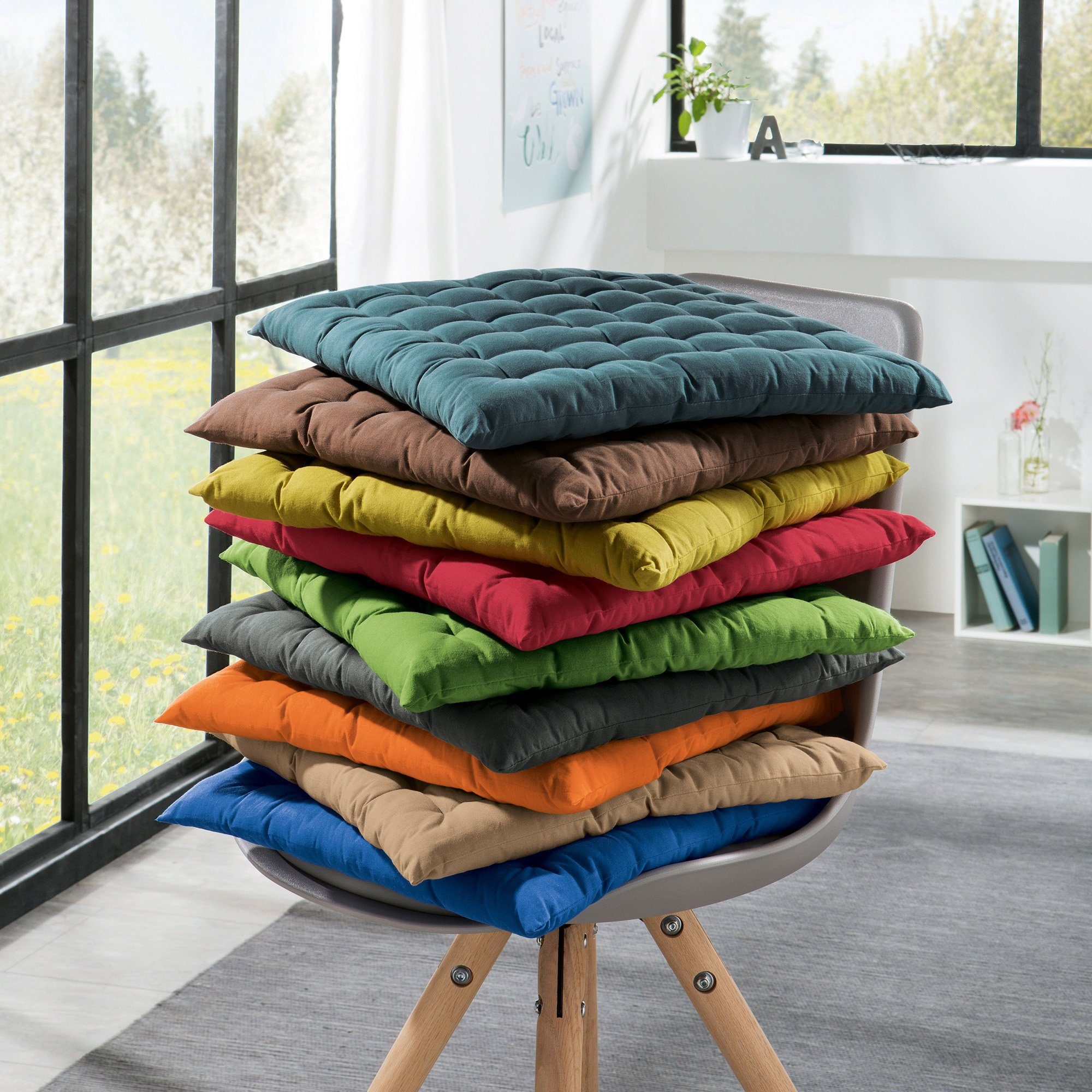 REDBEST Stuhlkissen Stuhlkissen 2er-Pack, Uni