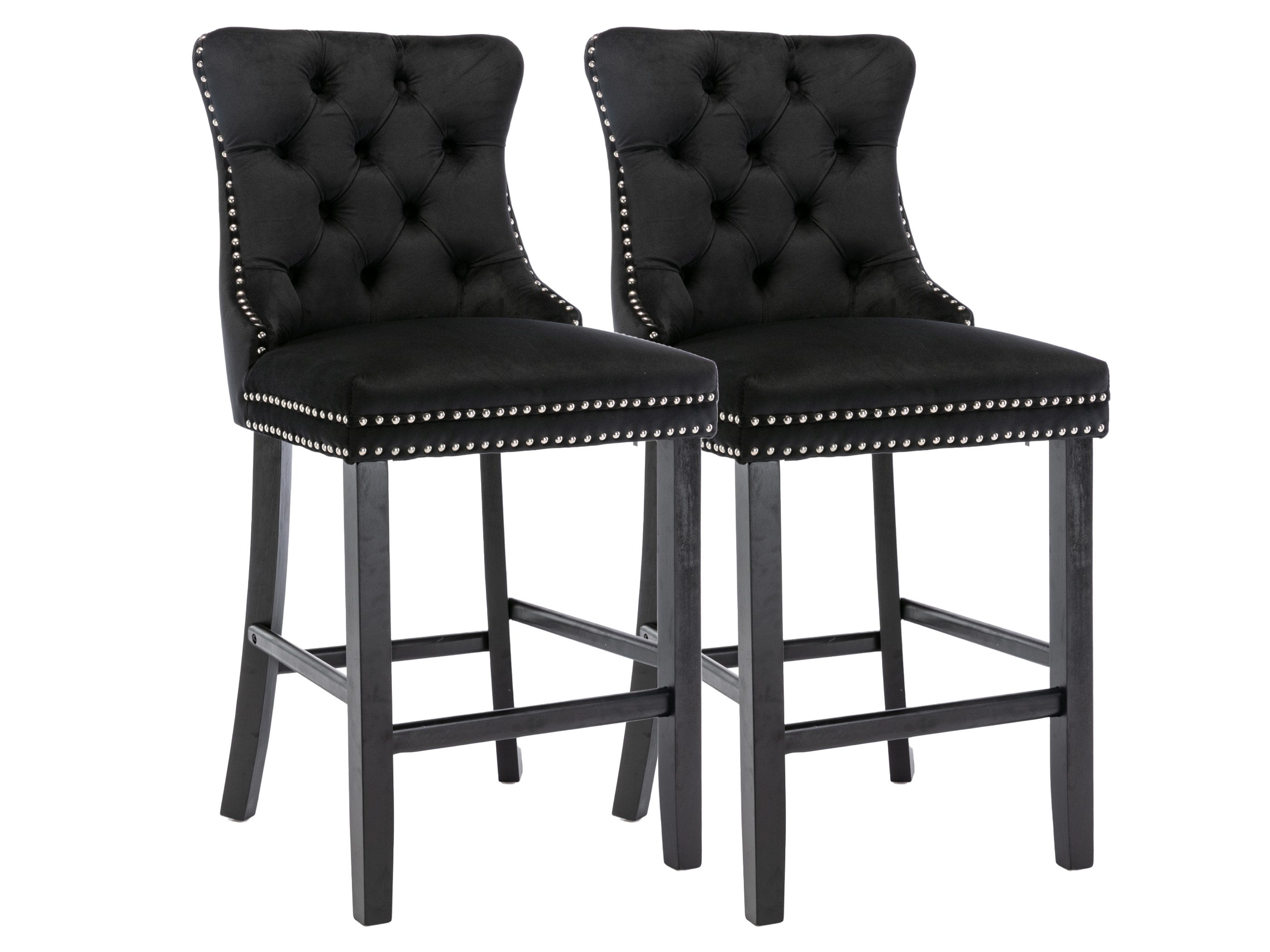 SeedWave Barhocker Mit Rückenlehne, 2er-Set Samt Barstuhl mit Verstellbaren günstig online kaufen