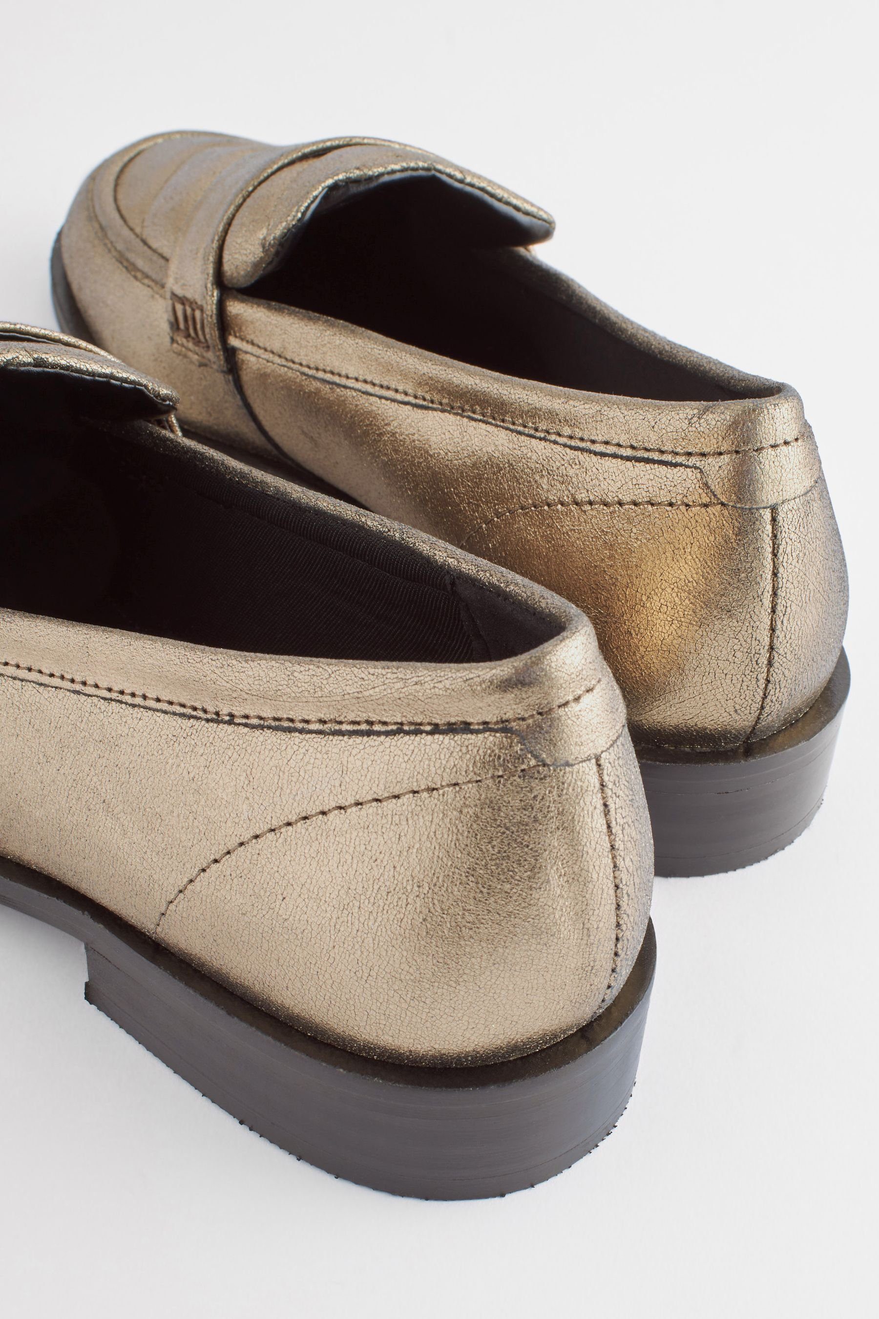Forever gesteppte Next Bronze Loafer Leder-Loafer (1-tlg) Comfort®