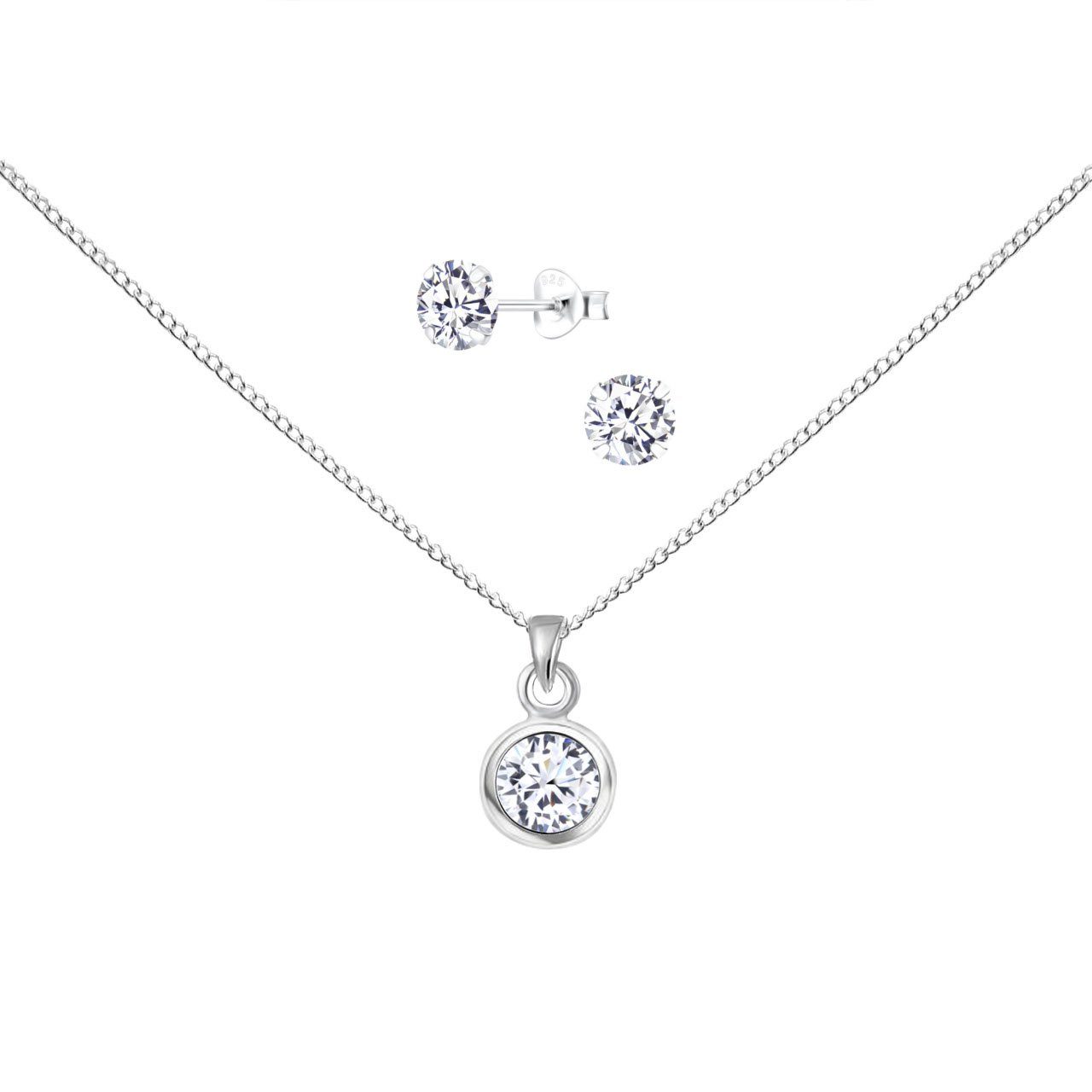 ALEXANDER YORK Schmuckset SOLITÄR, 4-tlg. (Kette günstig online kaufen