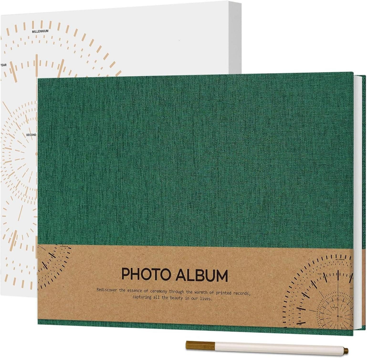 Fotoalbum Selbstklebendes Fotoalbum 10x15 zum Selbstgestalten, Leinen Fotobuch