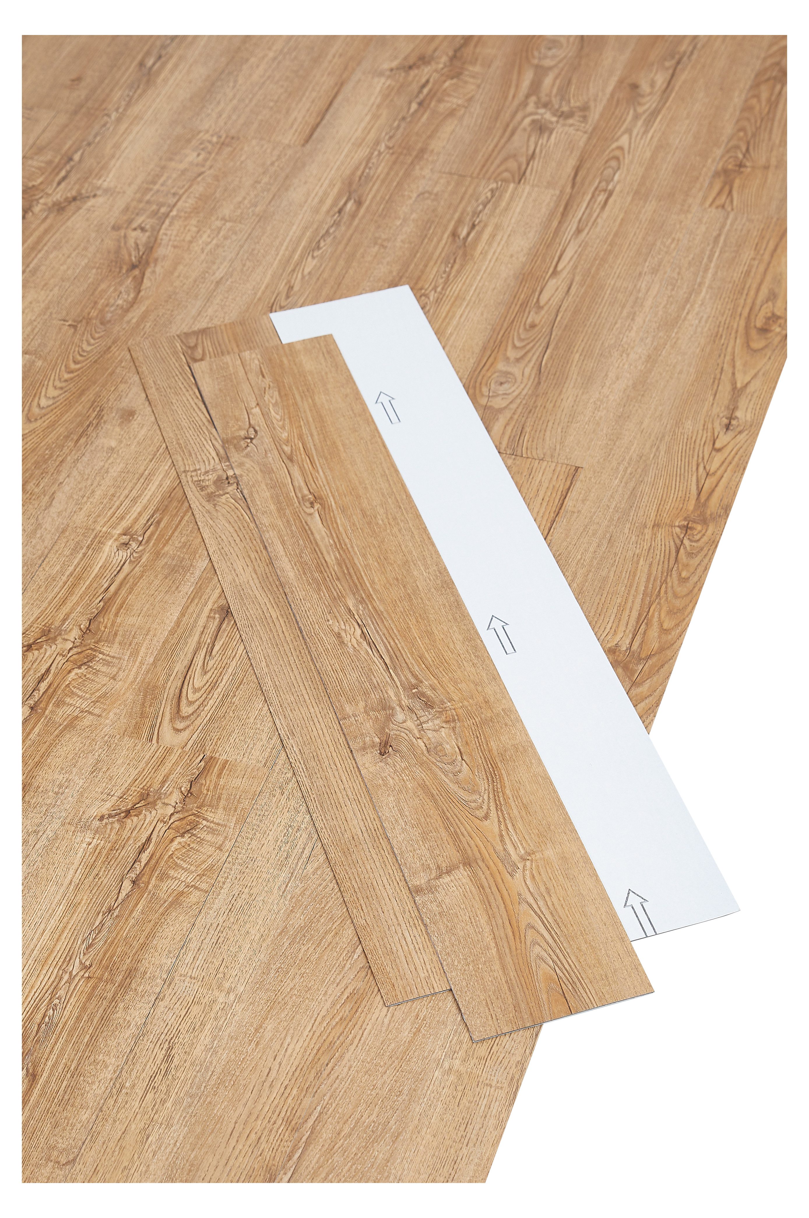 misento Designboden selbstklebende Vinyl Planken Holzoptik, 32 St., 32 PVC Planken je ca. 15,2 x 91,4 cm, 4,46 m², für Fußbodenheizung, Badezimmer, Wohnräume