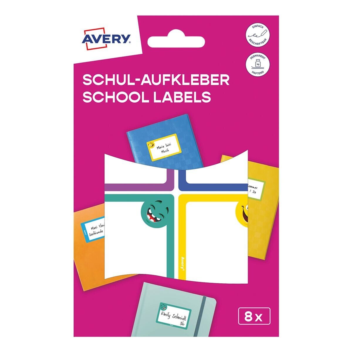 Avery Zweckform Etiketten, 8er-Pack Schul-Aufkleber