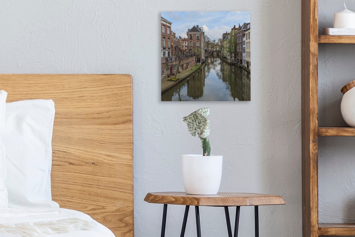 OneMillionCanvasses® Leinwandbild Architektur - Utrecht Bilder St), Schlafzimmer Wohnzimmer - (1 für Leinwand Kanal