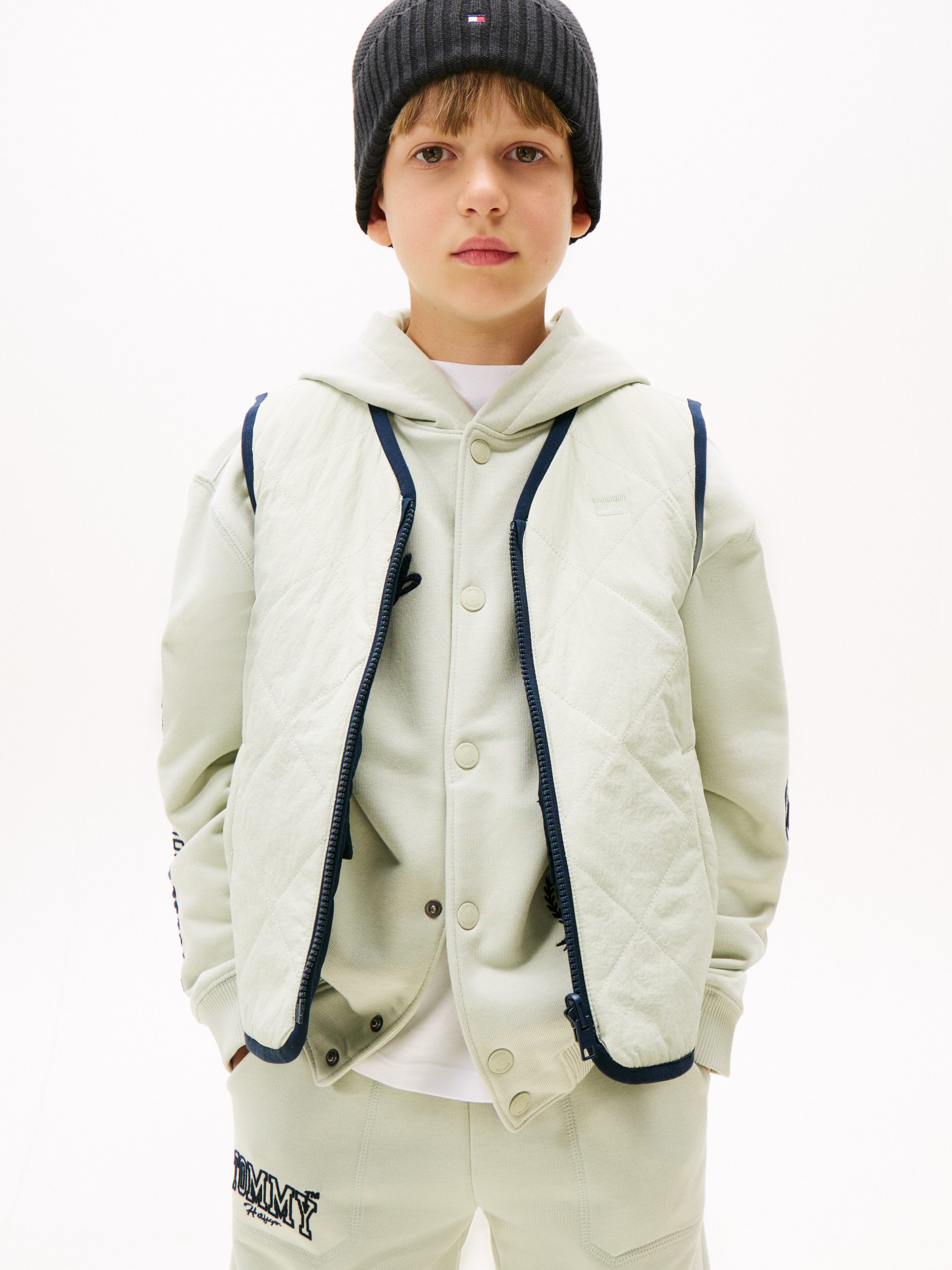 Tommy Hilfiger Wendeweste REV MIX MEDIA QUILTED VEST für Kinder bis 16 Jahre, mit großen Taschen