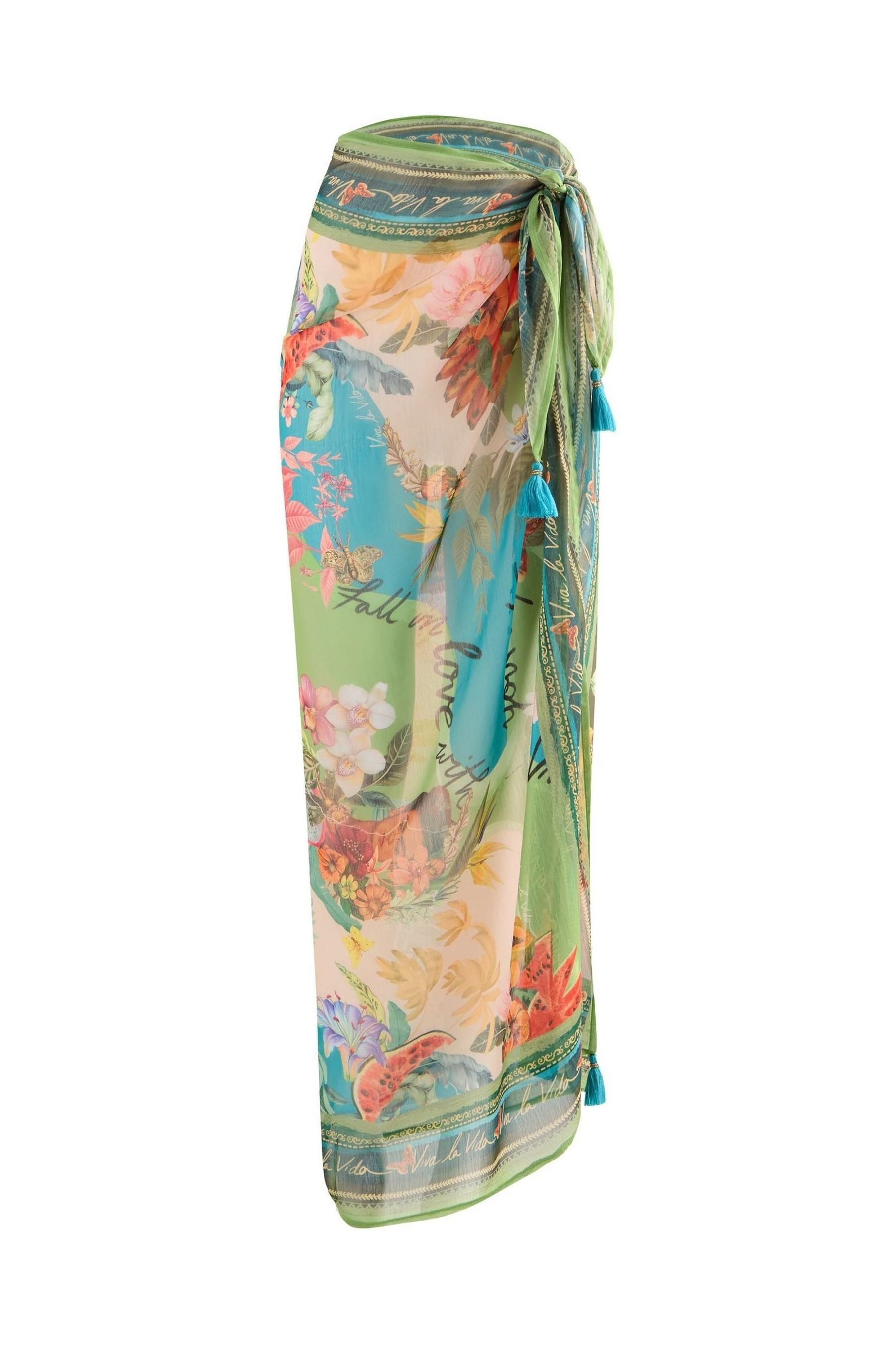 LIPSY Strandkleid Lipsy Sarong inspiriert von Frida Kahlos Kunst (1-tlg)