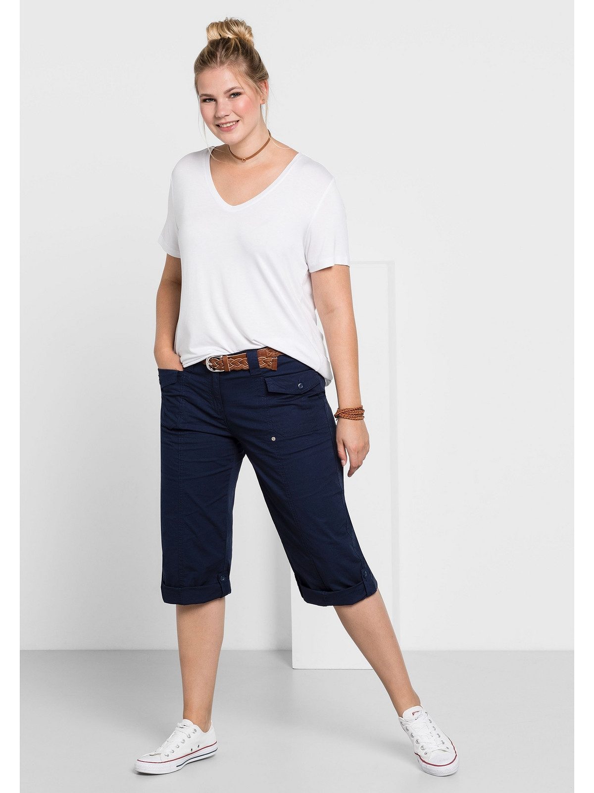 Sheego 3/4-Hose Große Größen Mit Krempelfunktion günstig online kaufen