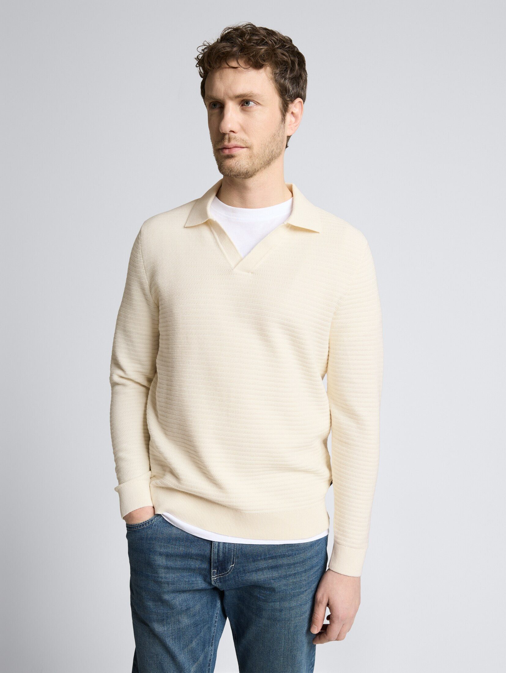 TOM TAILOR Strickpullover Pullover & Strickjacken Strickpullover mit Polokragen