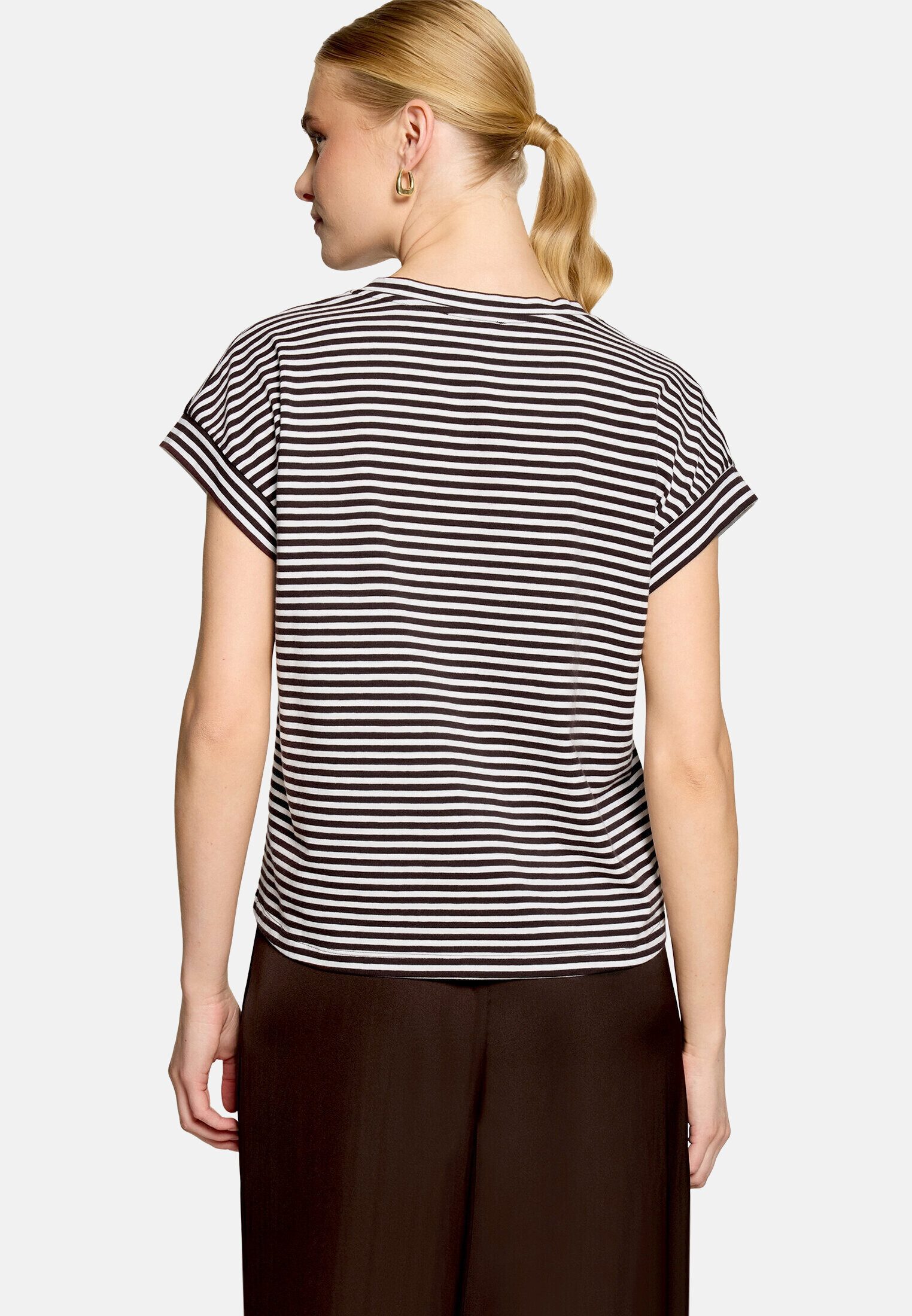 Zero Kurzarmshirt Damen mit V-Ausschnitt (1-tlg) Material – Bild 3 von 5