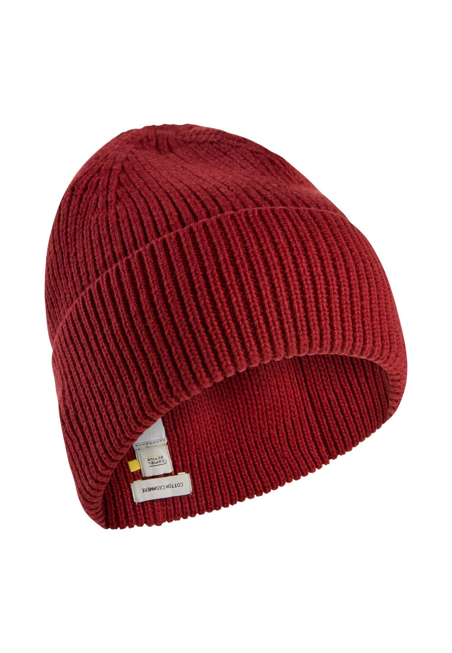 camel active Beanie aus einem Baumwoll-Kaschmir günstig online kaufen