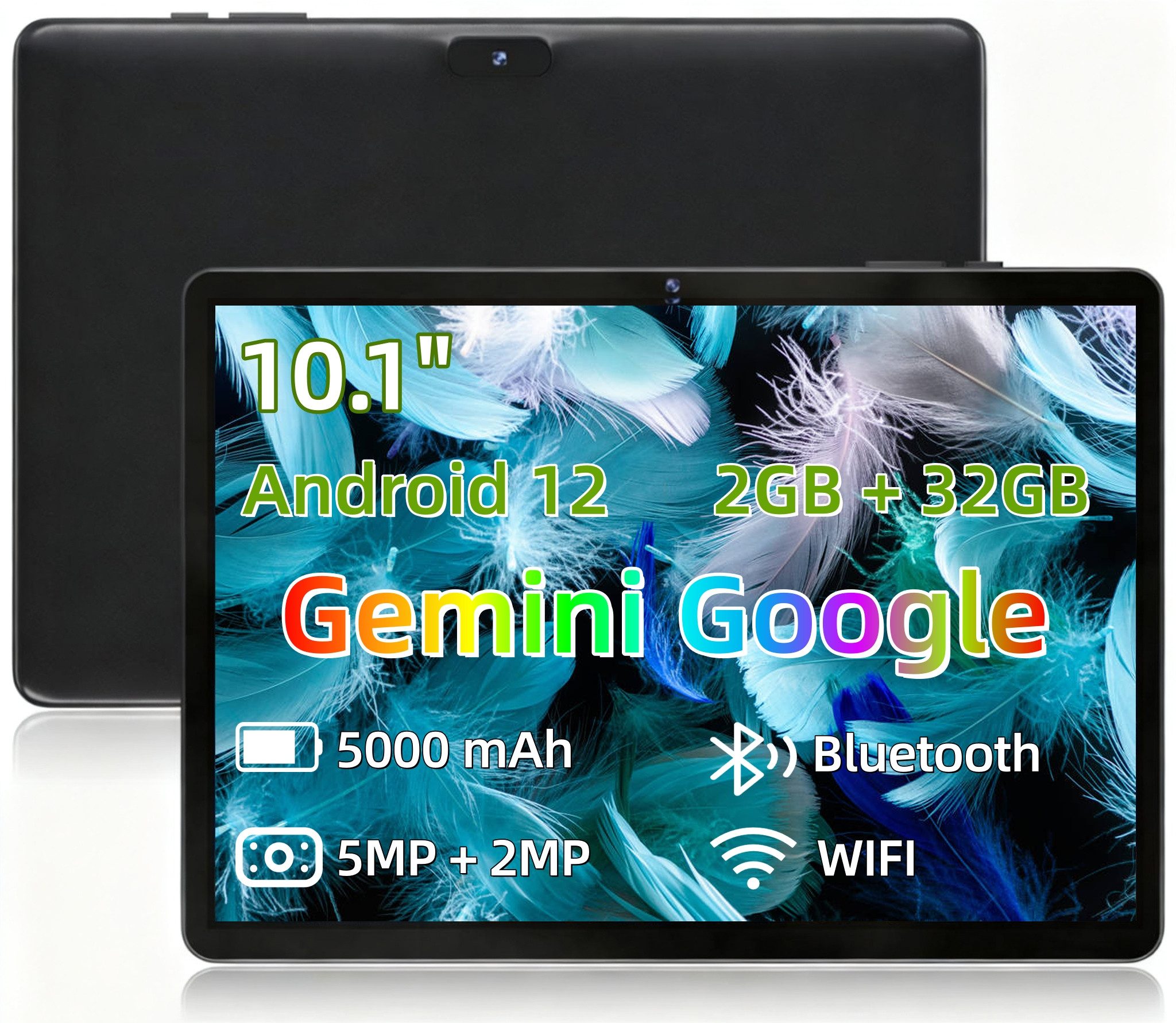 MENGHU 10,1" Tablet Android 12 800*1280 IPS Quad-Core 2GB RAM 32GB ROM Grafiktablett