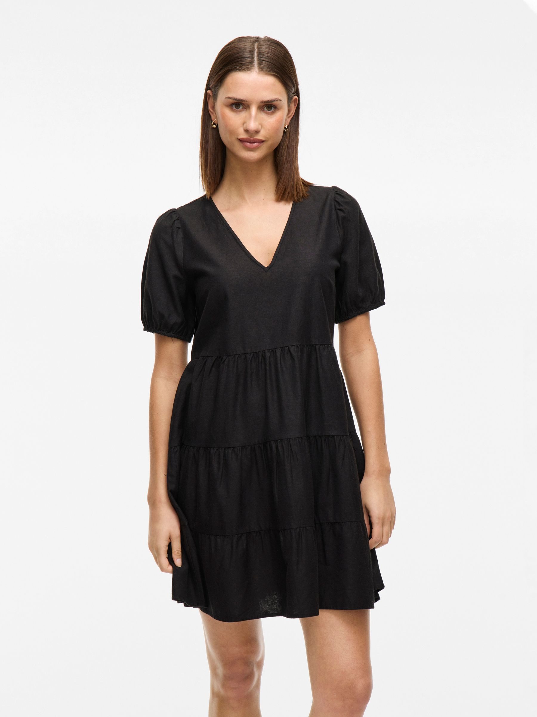 Vila Shirtkleid V-Ausschnitt mit Rüschen und günstig online kaufen