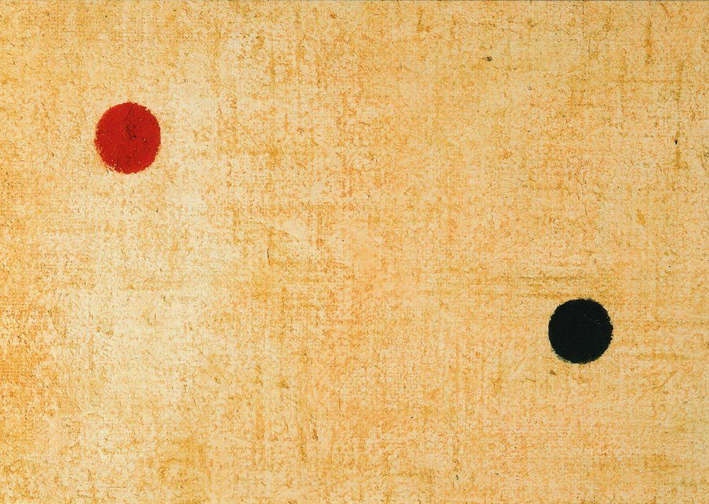 Postkarte Kunstkarte Paul Klee "La rouge et le noir"