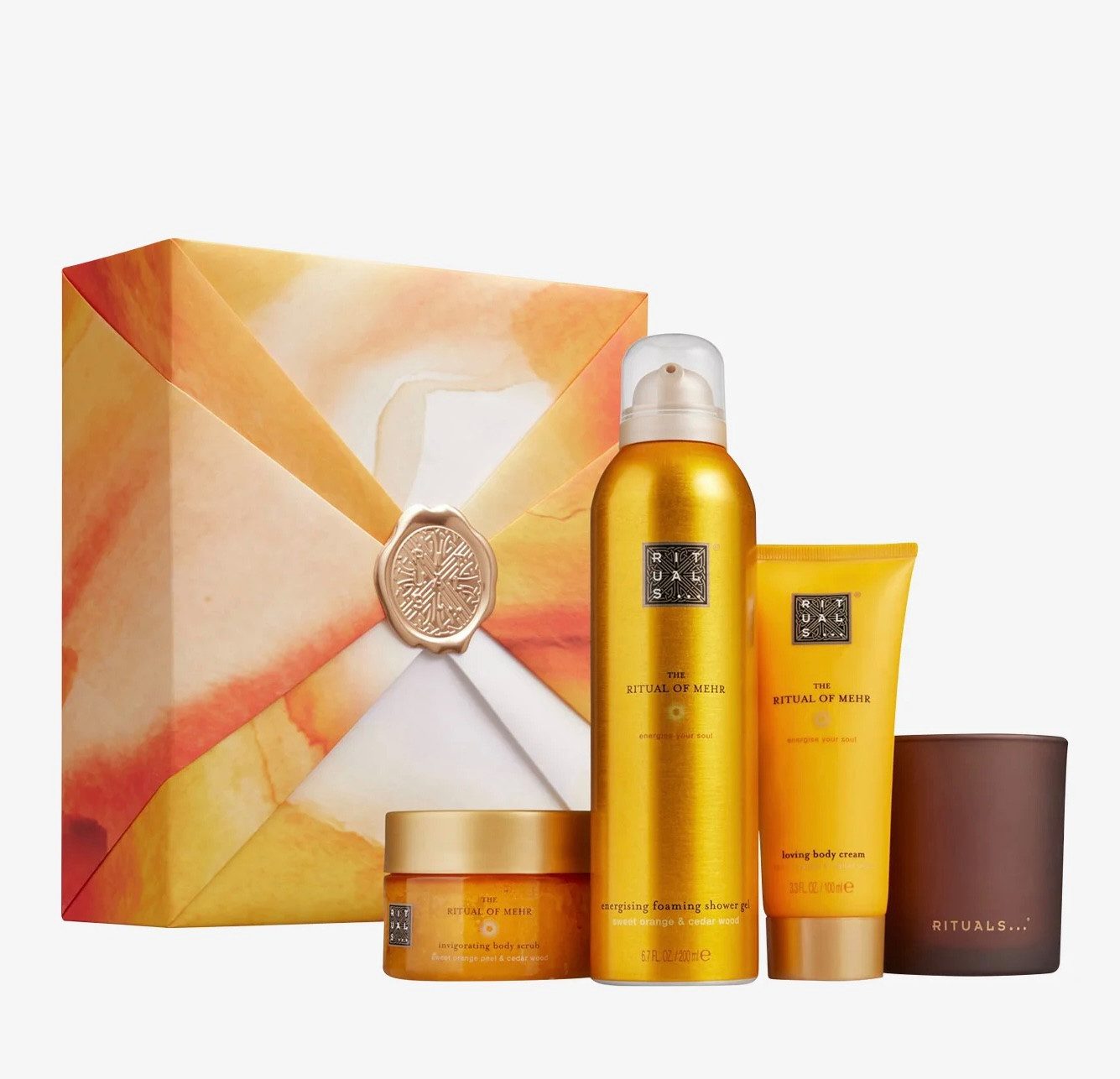 RITUALS Pflege-Geschenkset The Ritual of Mehr 4-teiliges Geschenkset, Angereichert mit süßer Orange und Zedernholz mehr