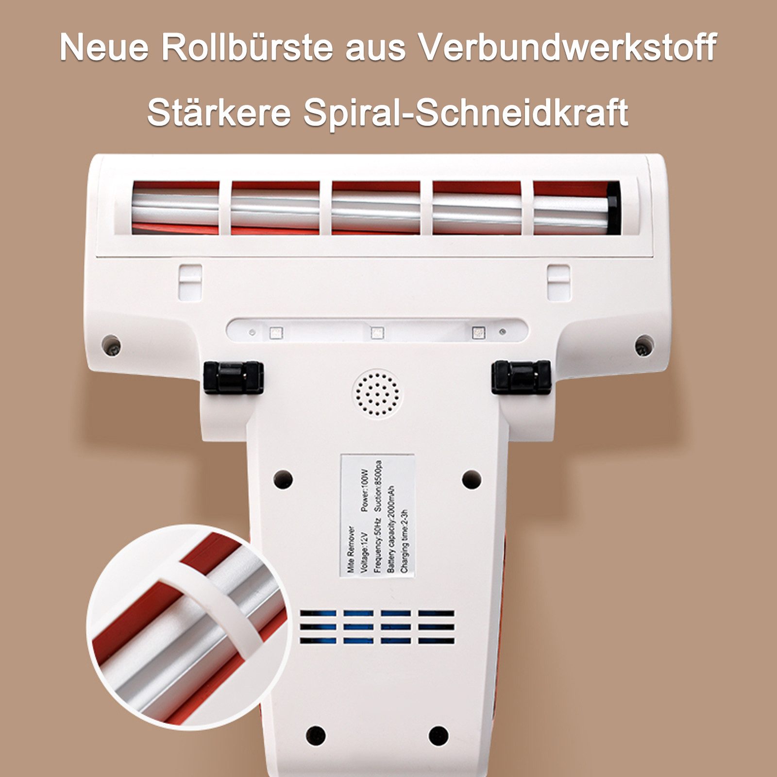 REDOM Matratzenreinigungsgerät Handstaubsauger für Matratzen UV-Matratzensauger Milbenentferner, 100,00 W, Beutellos, UV Sterilisation Intelligenter Stauberkennung Anti-Milben Stark Sauger