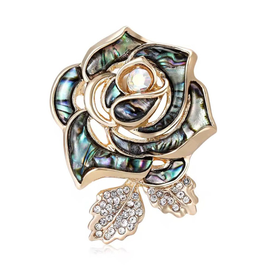 Dark-Desires Brosche Vintage Broschen Rosenblüte schimmernd, Vintage Brosch günstig online kaufen