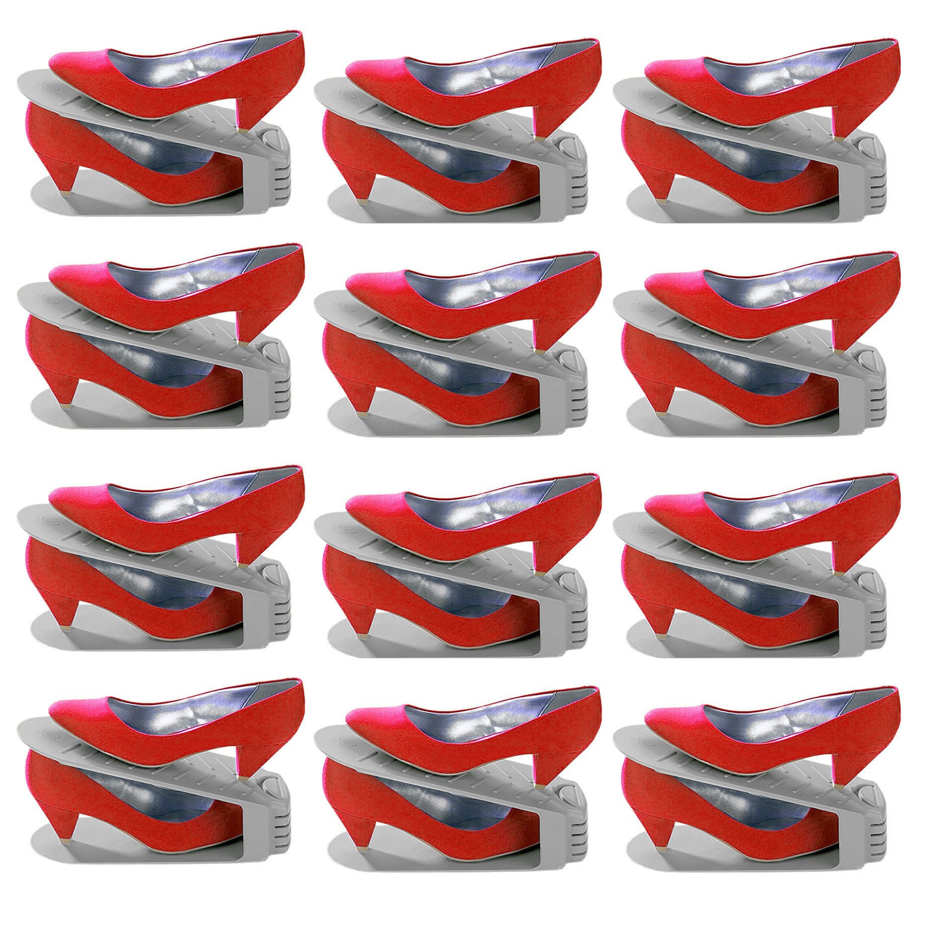 WENKO Schuhregal WENKO SCHUHHALTER SCHUHSTAPLER SCHUHREGAL SCHUHSCHRANK - 12 Stück