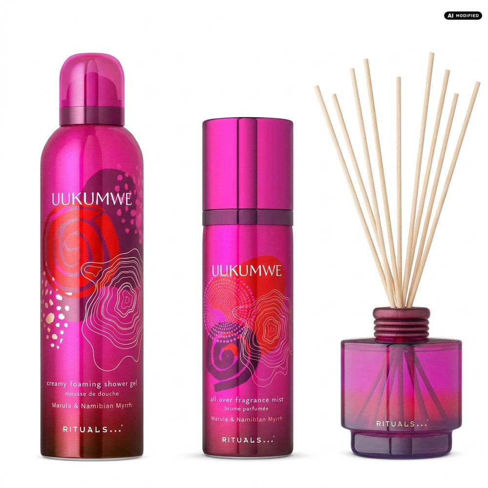 Rituals Duschgel Rituals Uukumwe Duschgel Mist und Duftstäbchen Set, Duschschaum, Körperspray und Raumduft im harmonischen Uukumwe-Duft