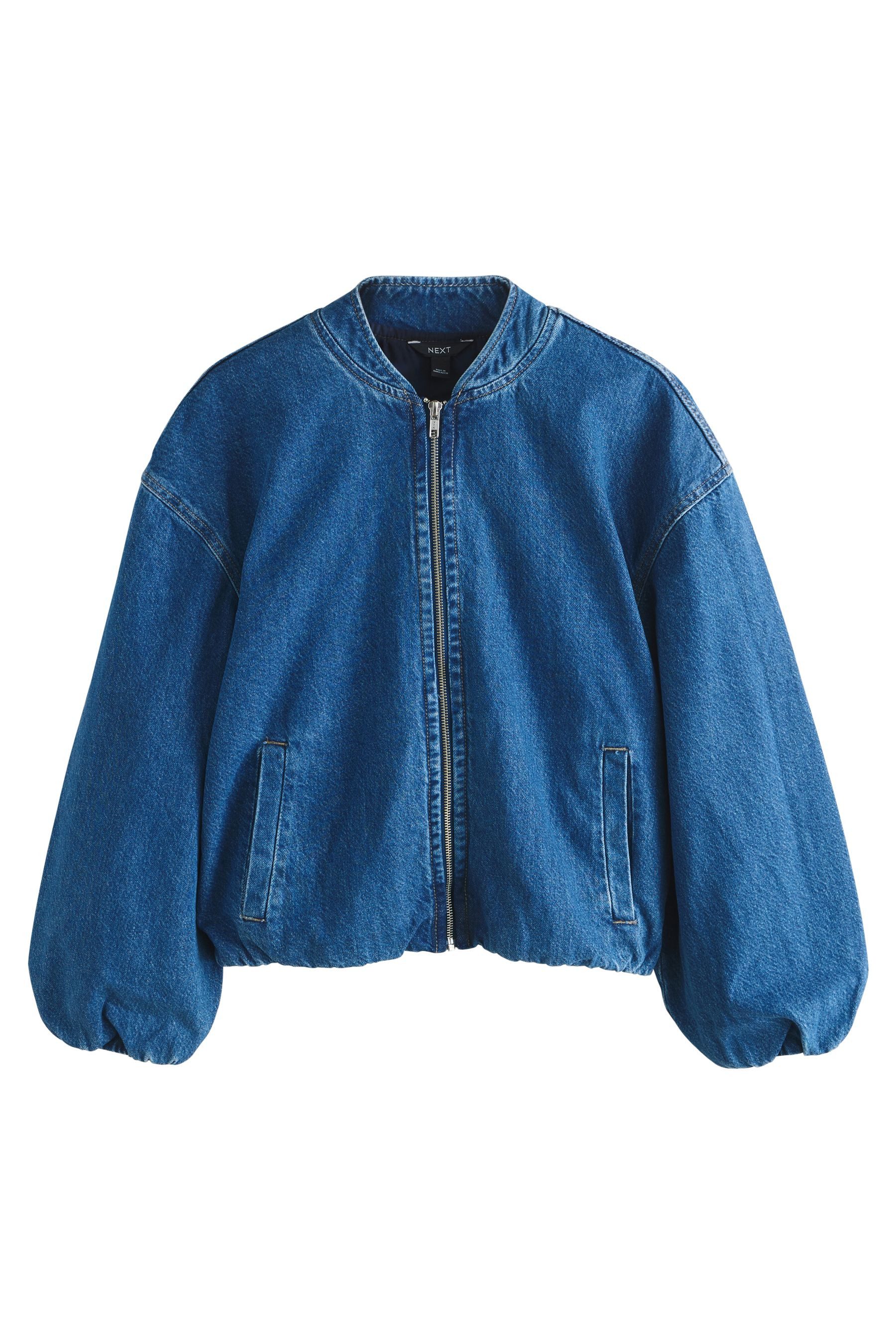 Next Jeansjacke Denim-Bomberjacke mit durchgehendem Reißverschluss (1-St) günstig online kaufen