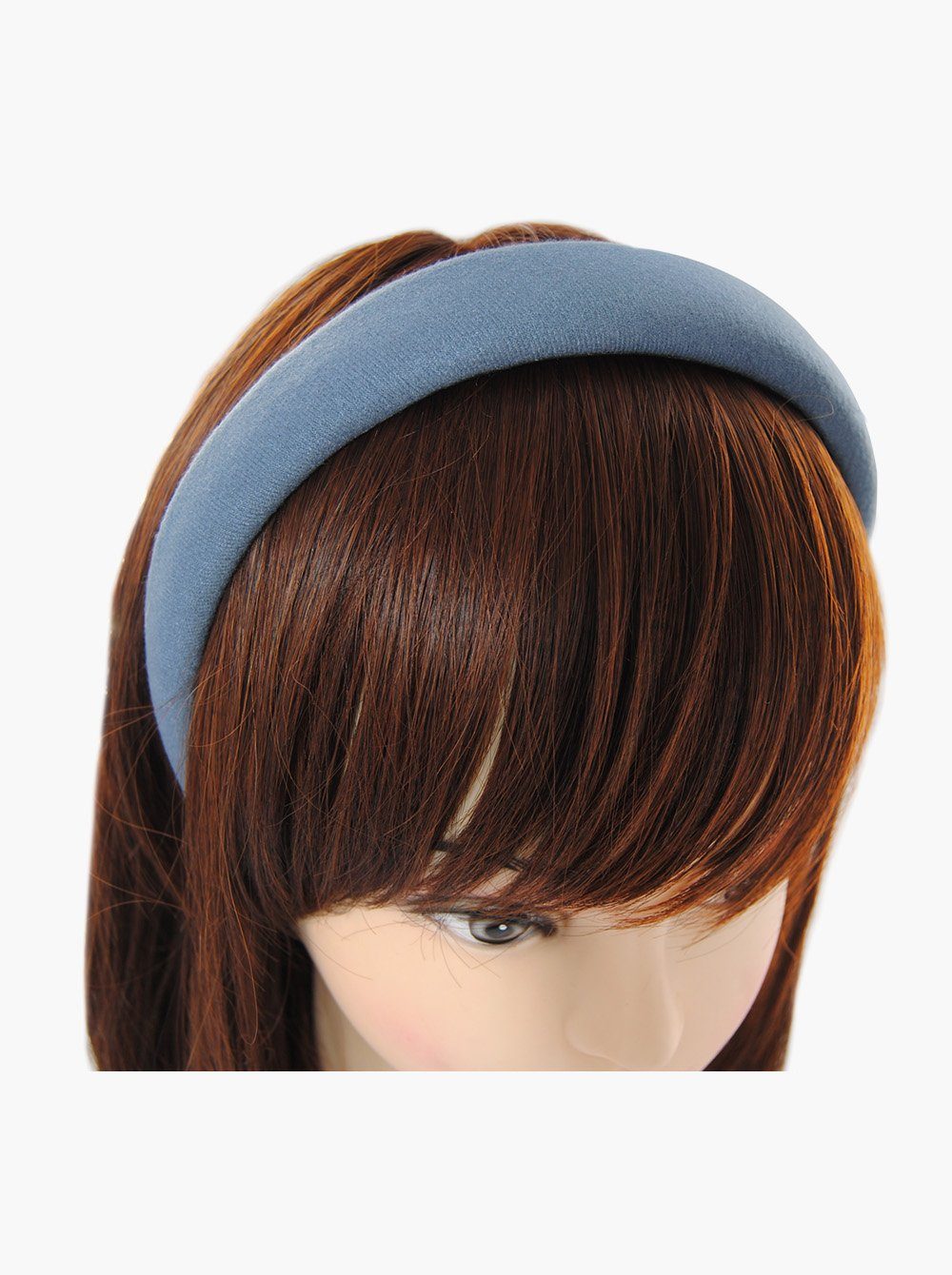 eleganter (Leder und Haarband Haarreif Haarreif Optik), Haarreif, axy modische Graublau Vintage mit Damen Flanell